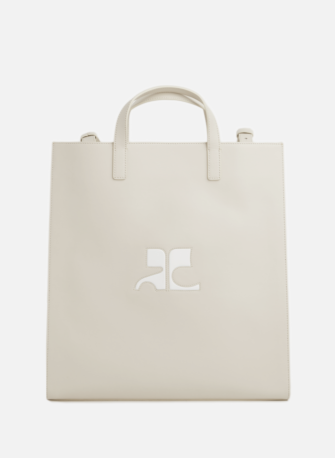 COURRÈGES leather tote bag