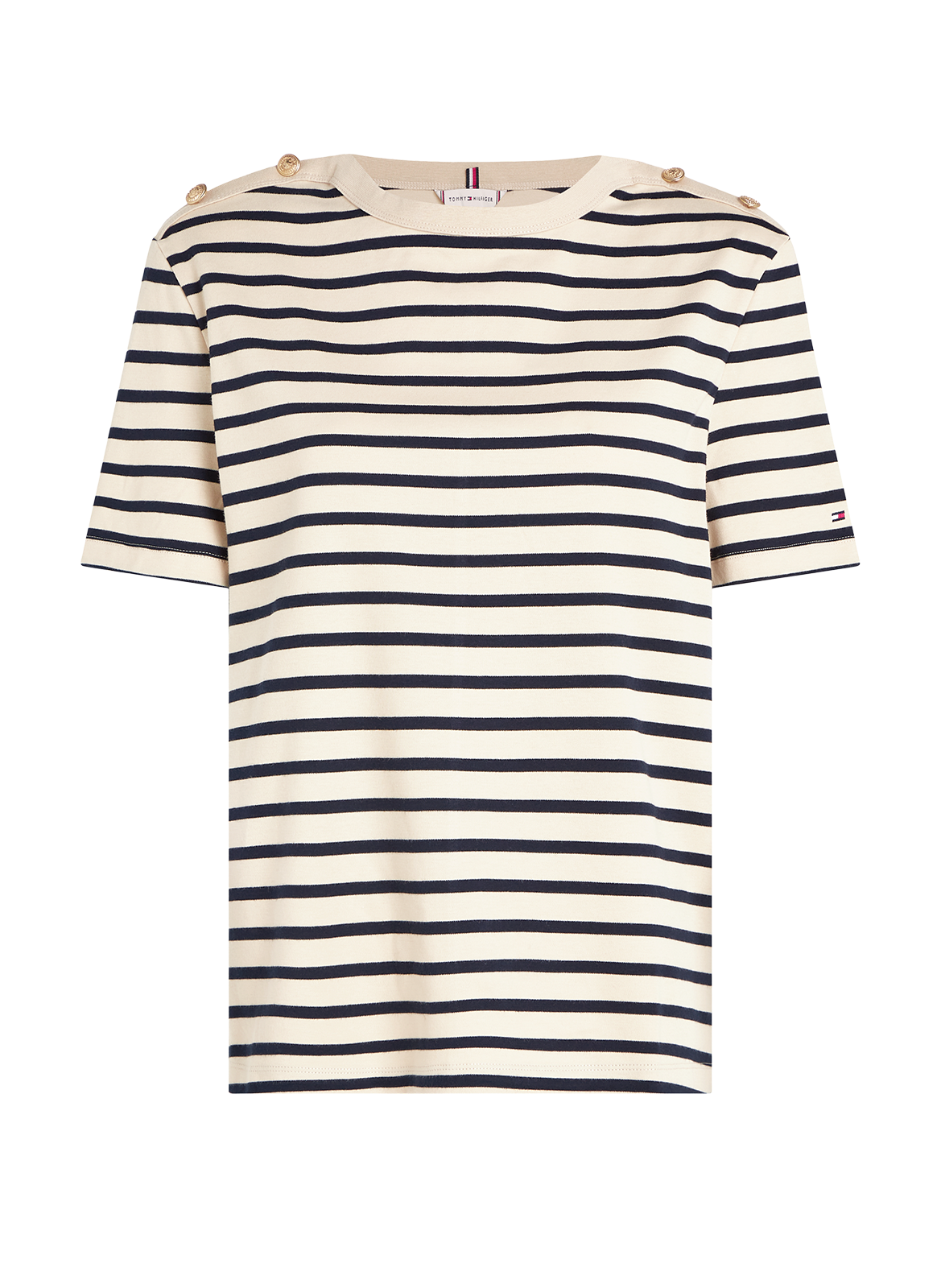 T-shirt rayé en coton  TOMMY HILFIGER Multicolore