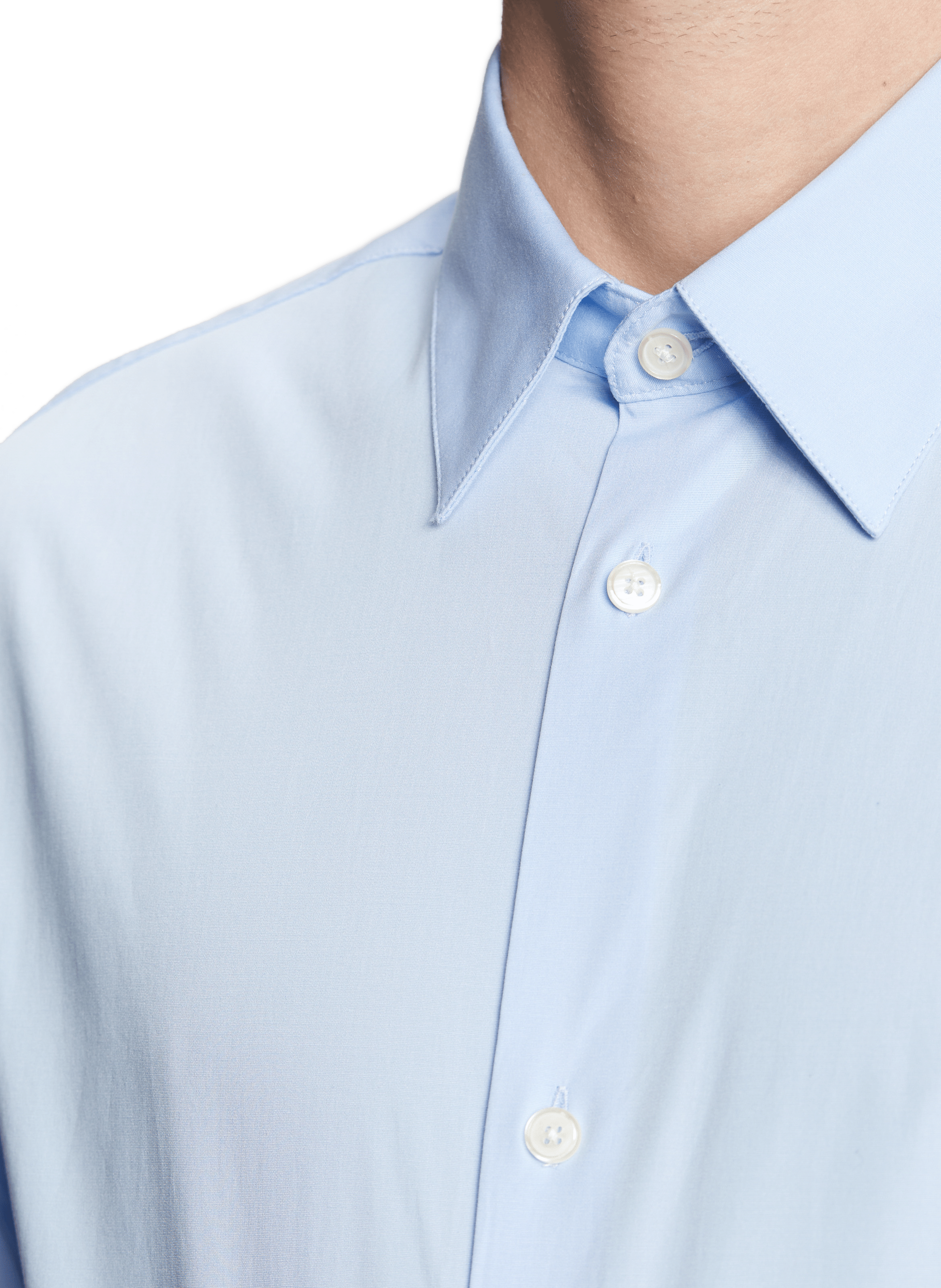 Chemise slim en coton  AU PRINTEMPS PARIS Bleu