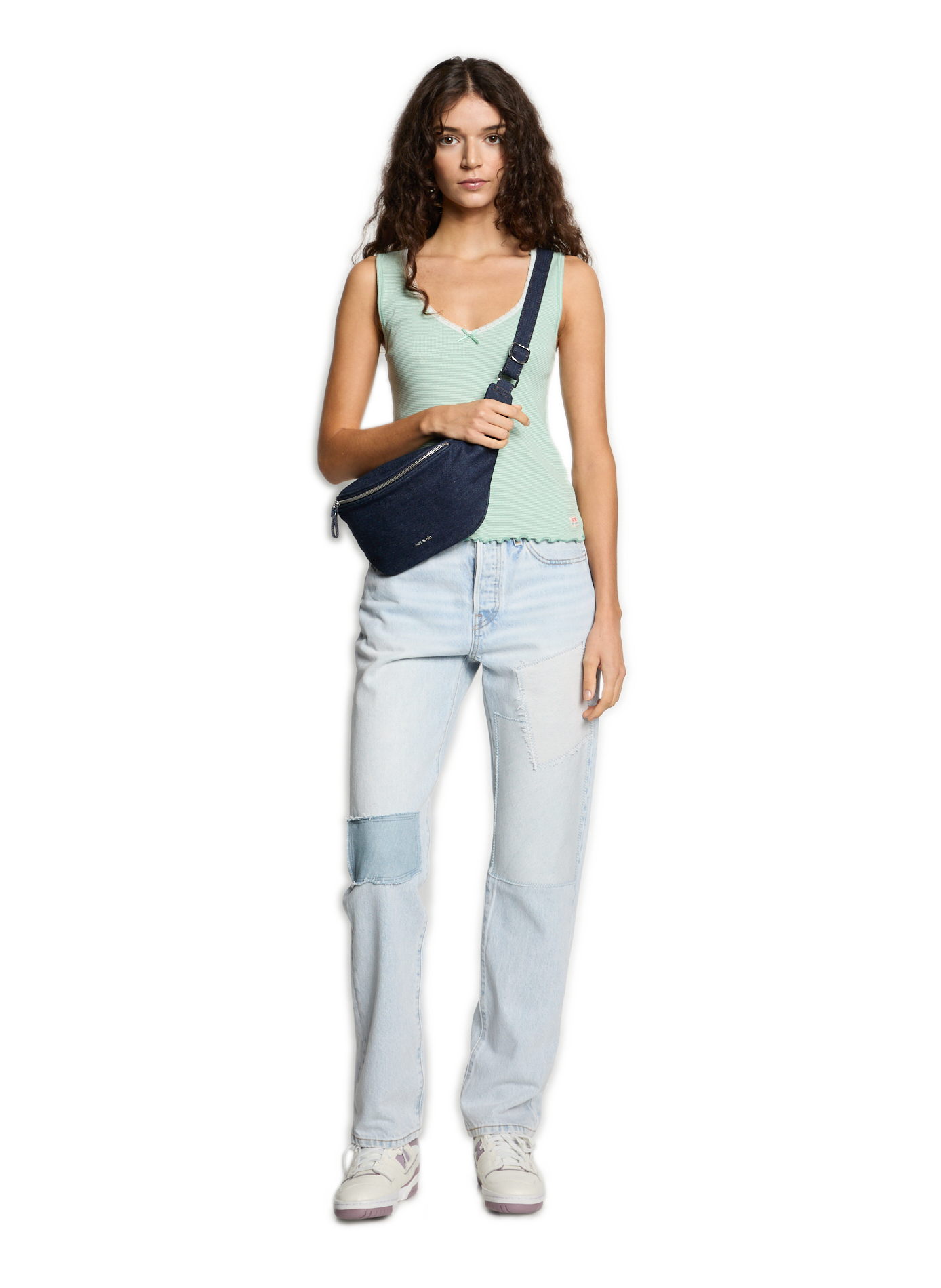 Sac banane Tracy en jean NAT &amp; NIN Bleu