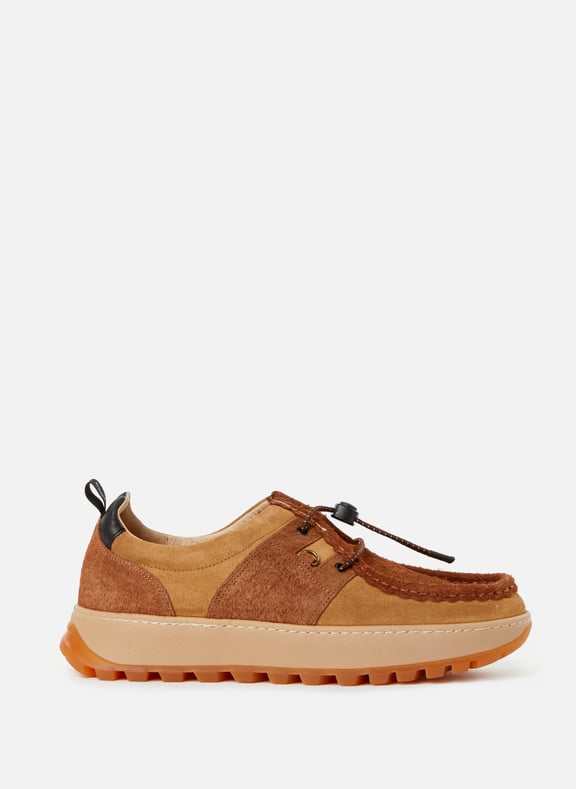 Calfskin leather lace-up loafers Brown by KLEMAN KLEMAN Calfskin leather lace-up loafers Brown