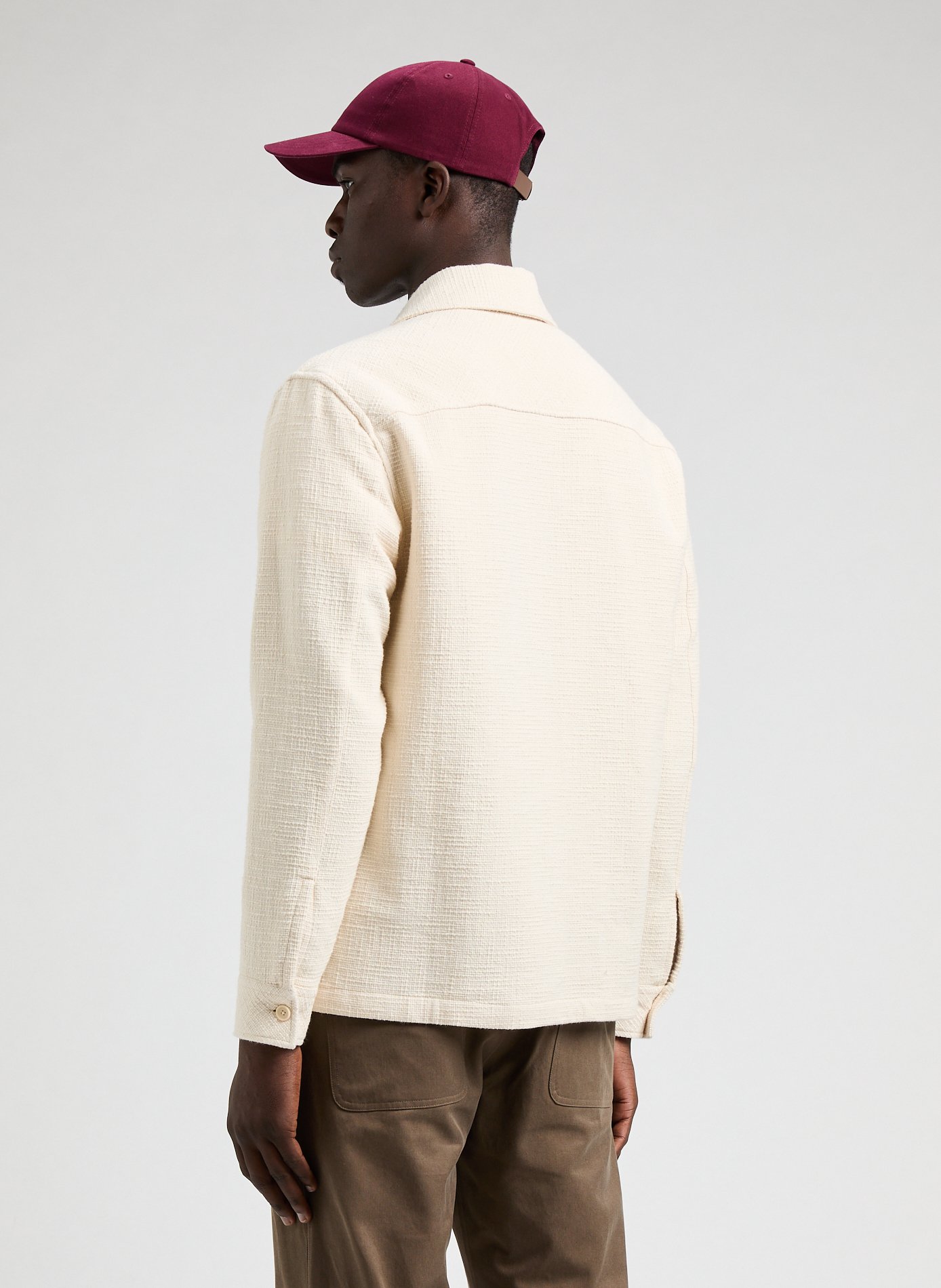 Chemise droite en coton mélangé SAMSOE SAMSOE Blanc