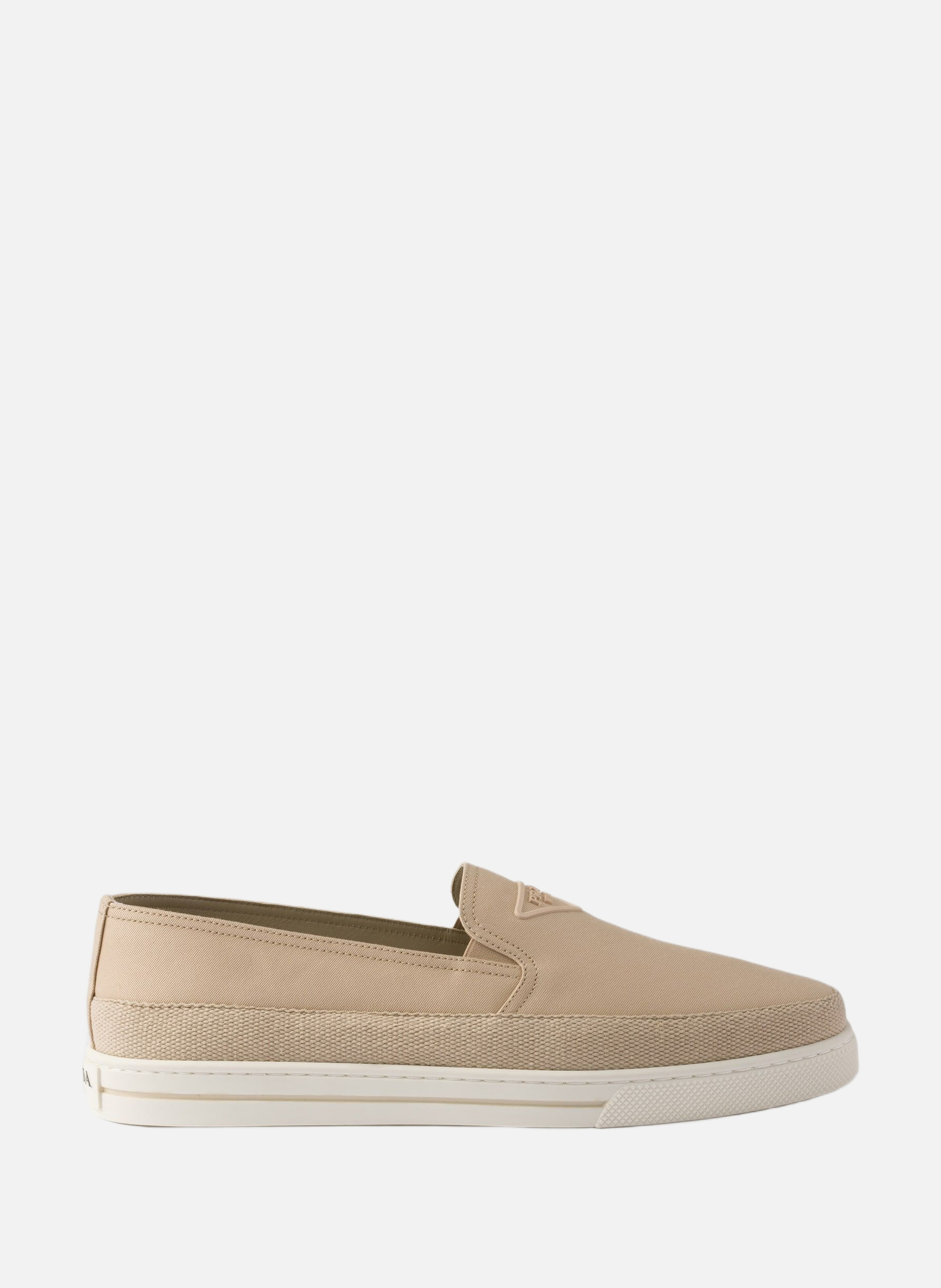 PRADA Espadrilles en toile de coton Beige