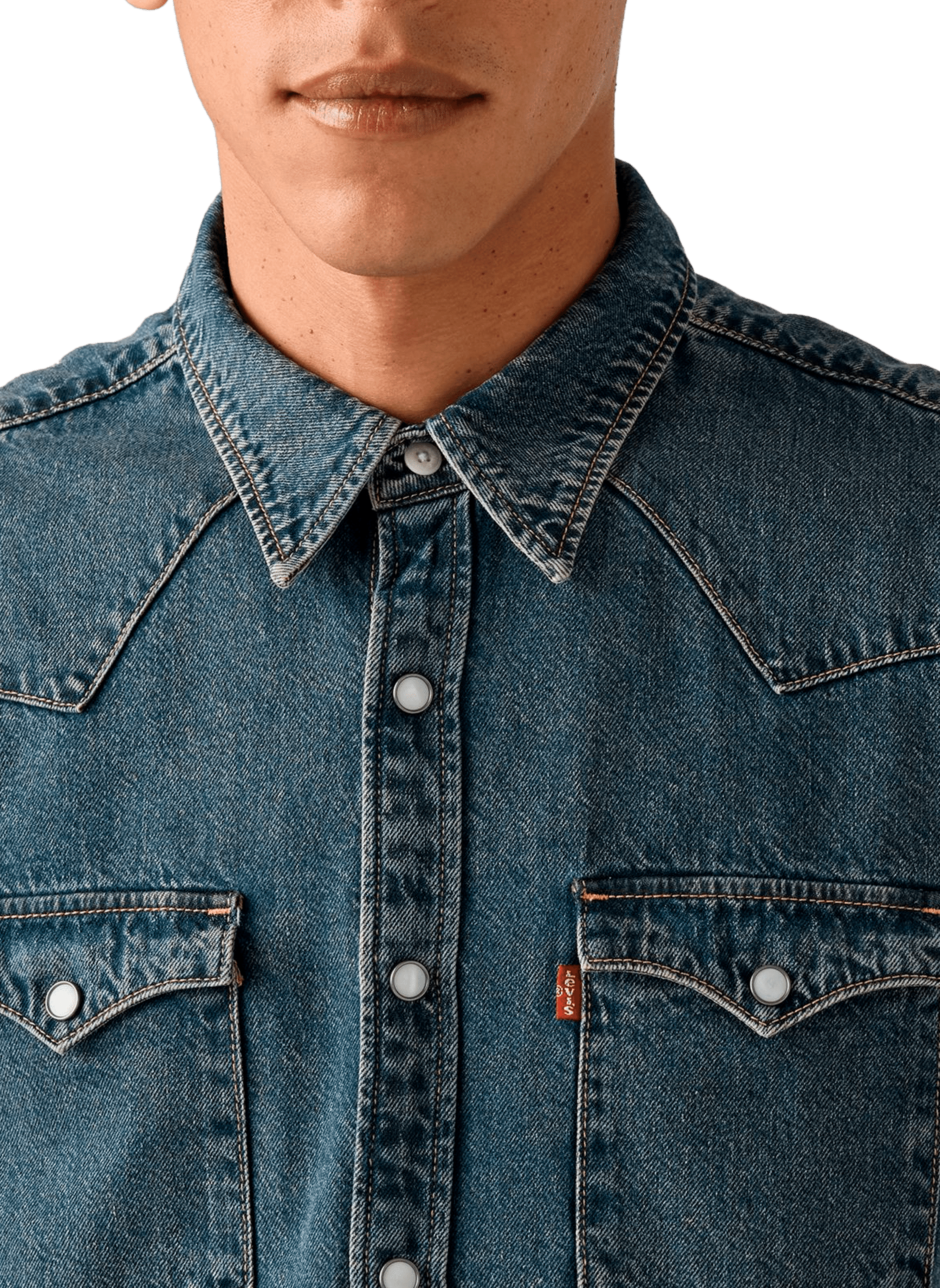 Bleached denim Shirt LEVI'S Blue