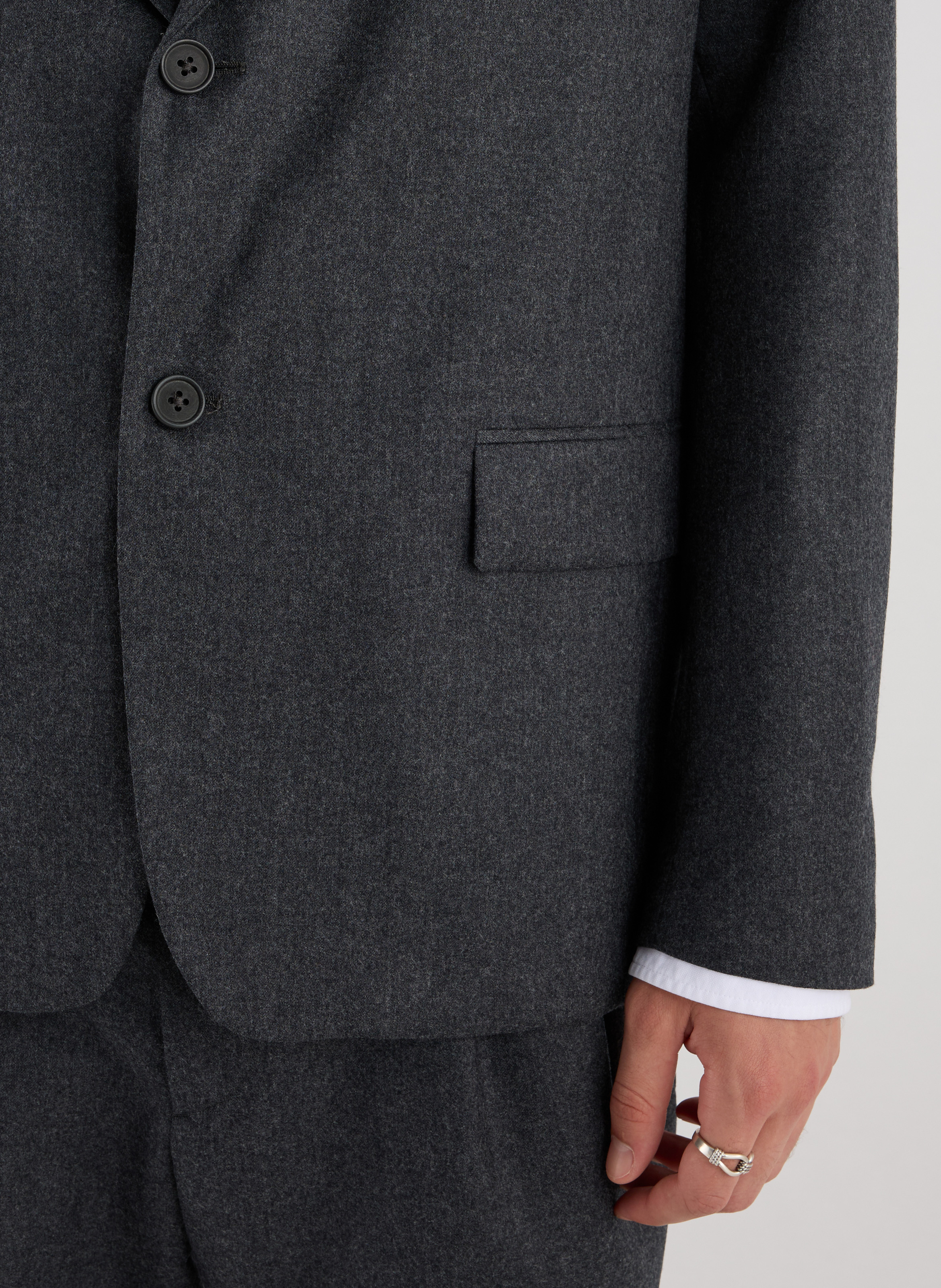 Veste de costume en laine  SAISON 1865 Gris