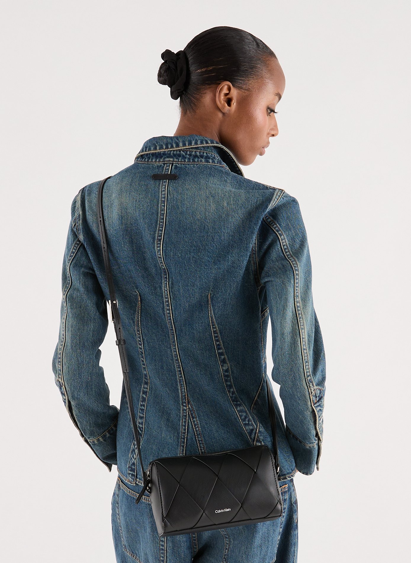 Sac à bandoulière tissé  CALVIN KLEIN Noir