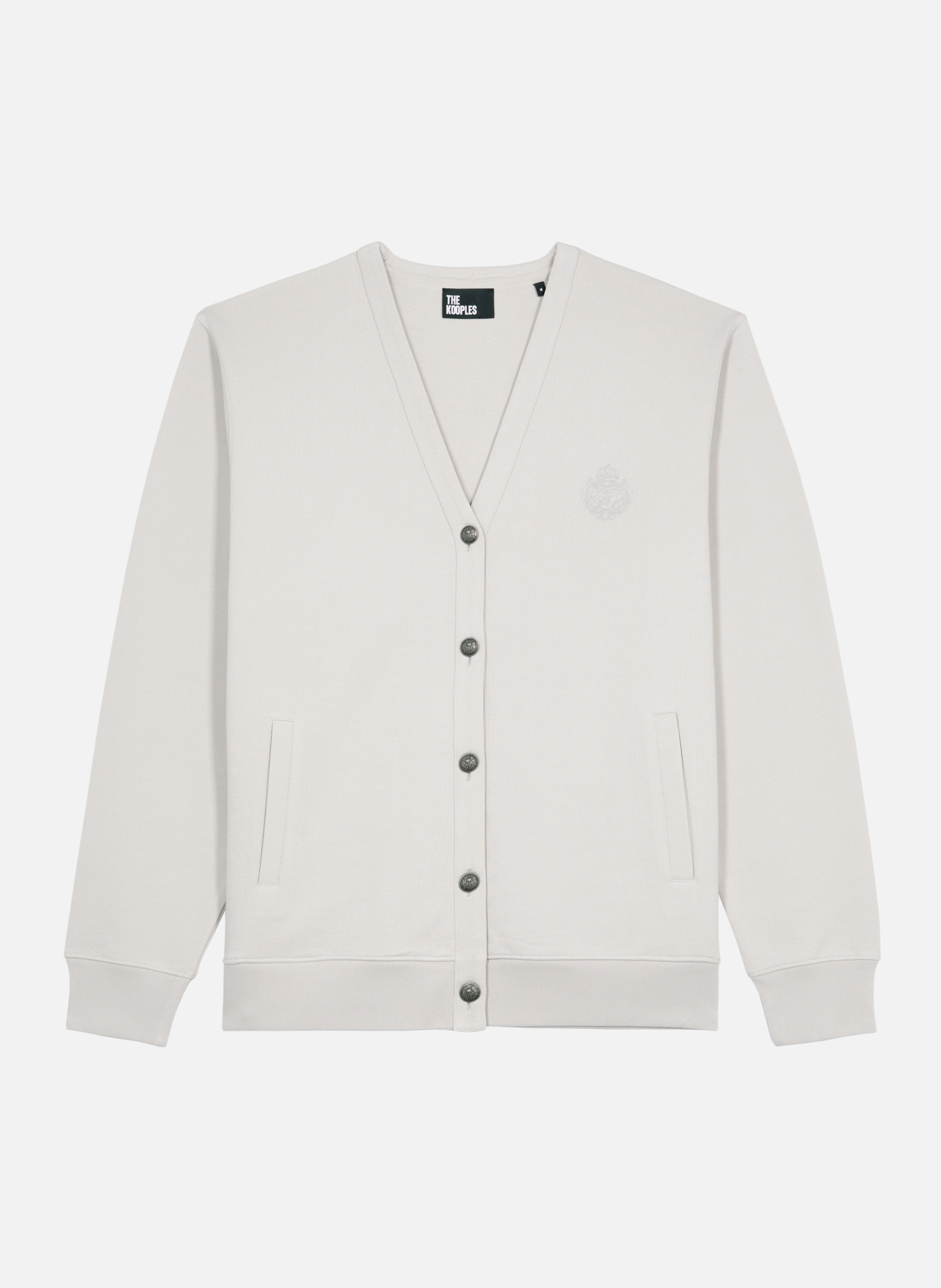 Cardigan boutonné en jersey THE KOOPLES Gris