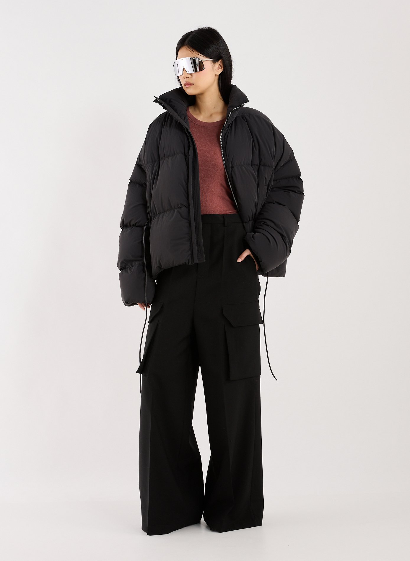 Belted puffer jacket RICK OWENS Black