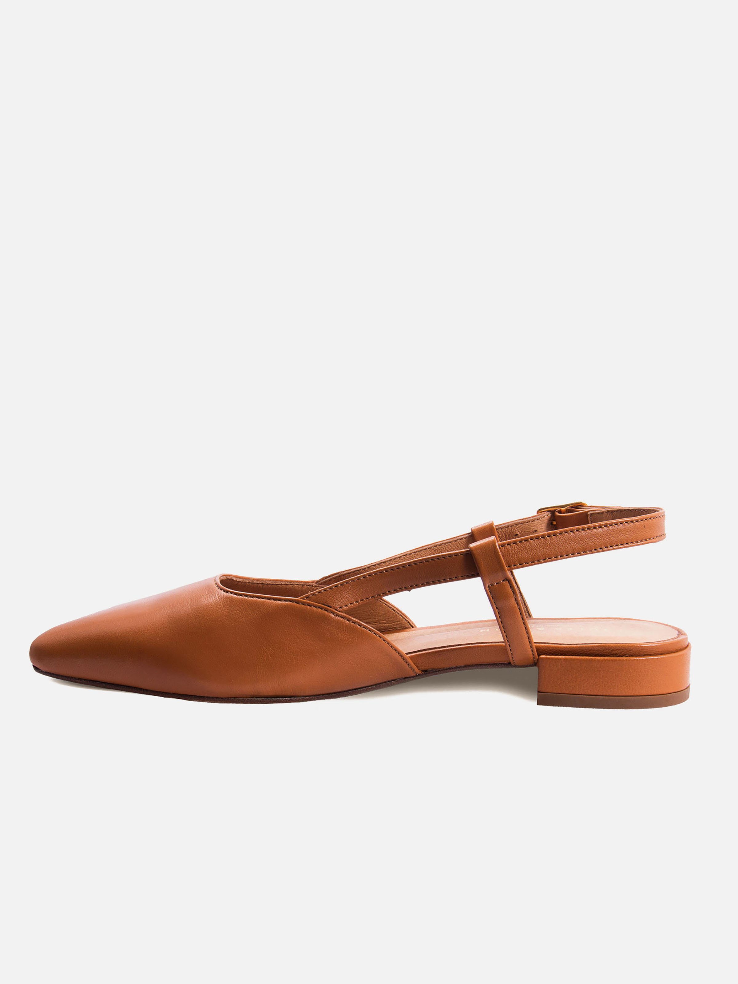 Slingback elise cuir JULES & JENN Marron