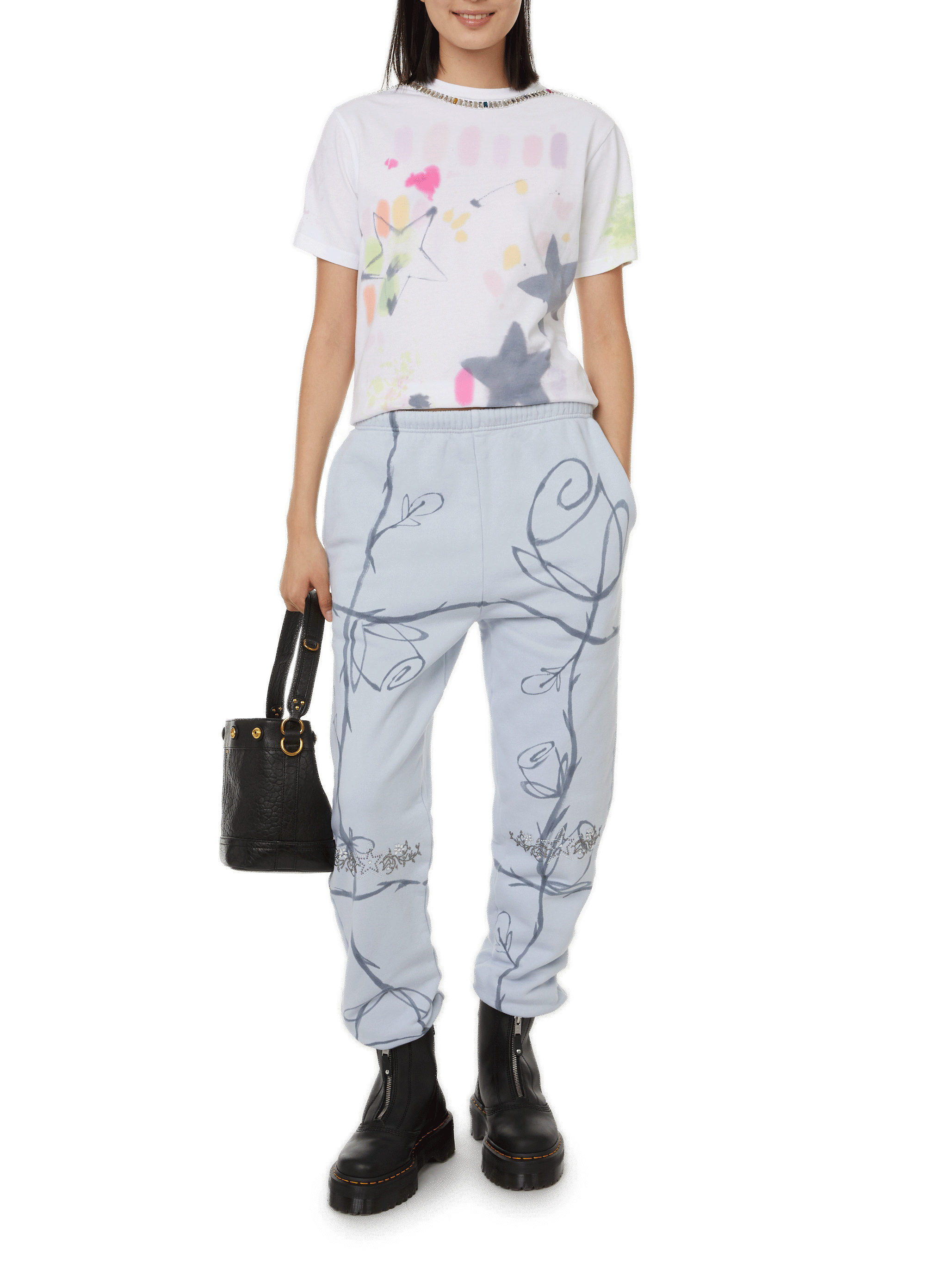 Pantalon de survêtement en coton COLLINA STRADA Multicolore