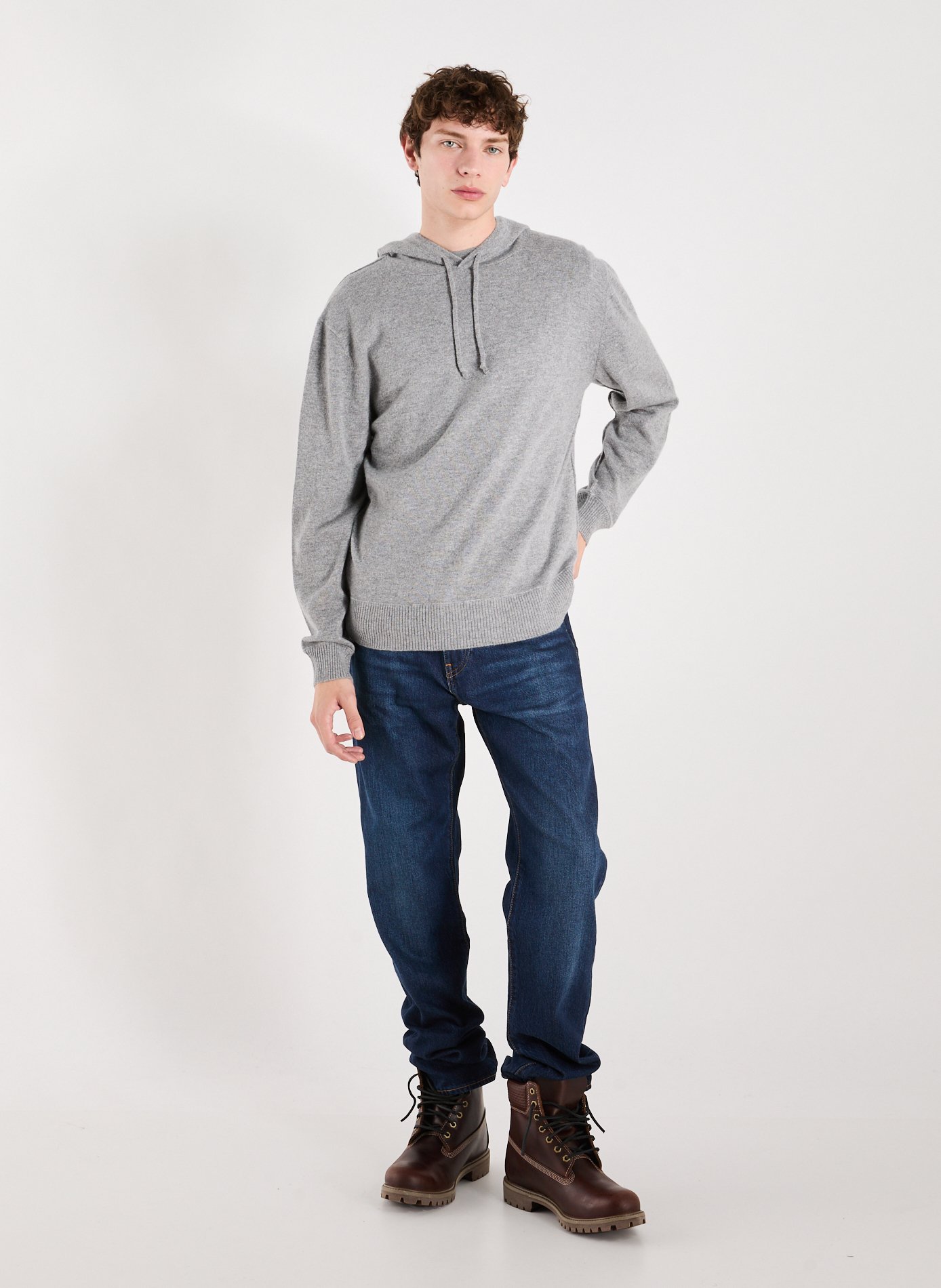 Sweatshirt droit en cachemire CLOSED Gris