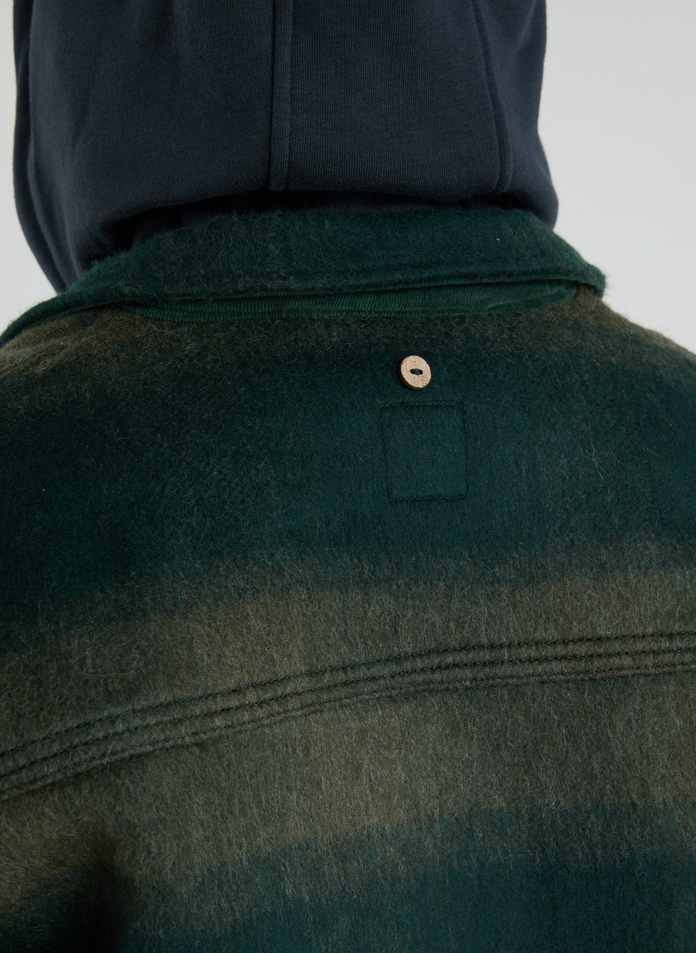 Wool-blend check jacket FAGUO Green