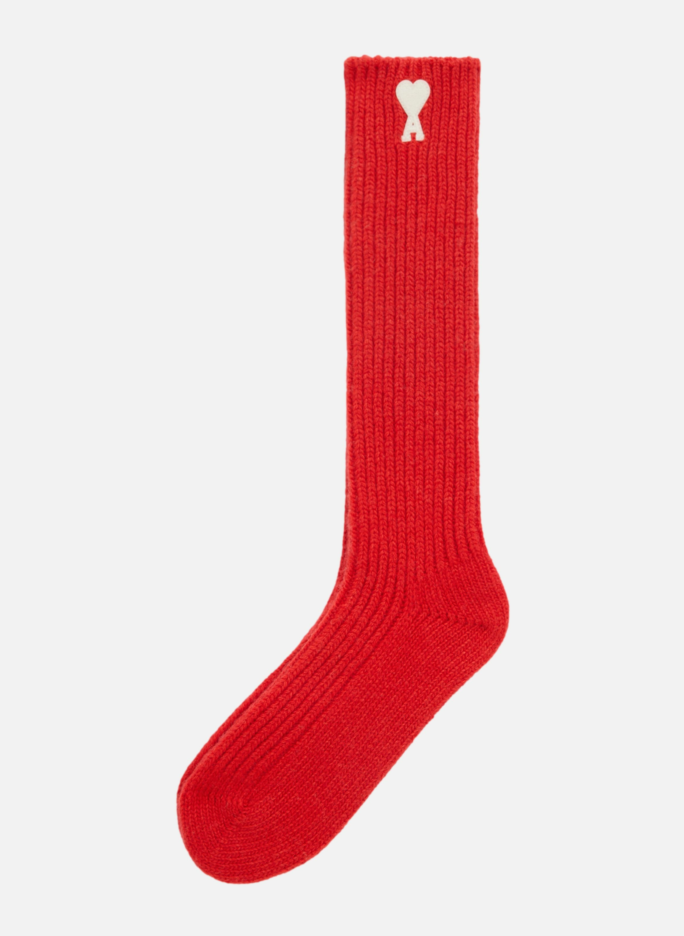 Chaussettes ami de coeur en laine unisexes AMI PARIS Rouge