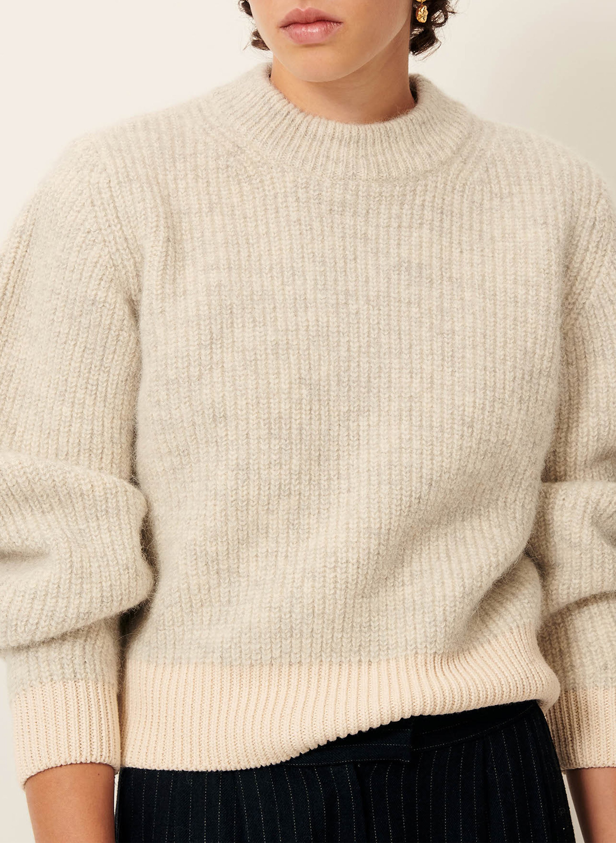 Pull droit en maille odense SESSUN Gris