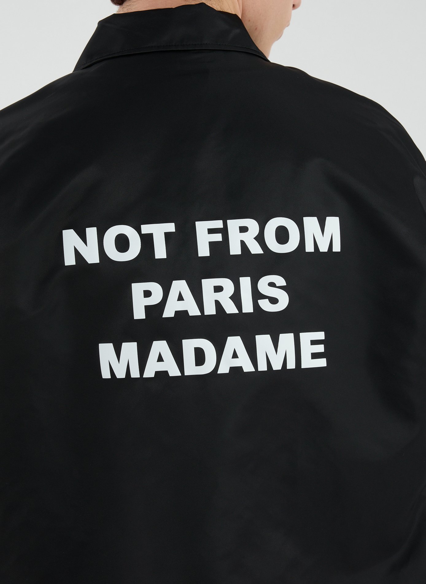 The slogan jacket DROLE DE MONSIEUR Black