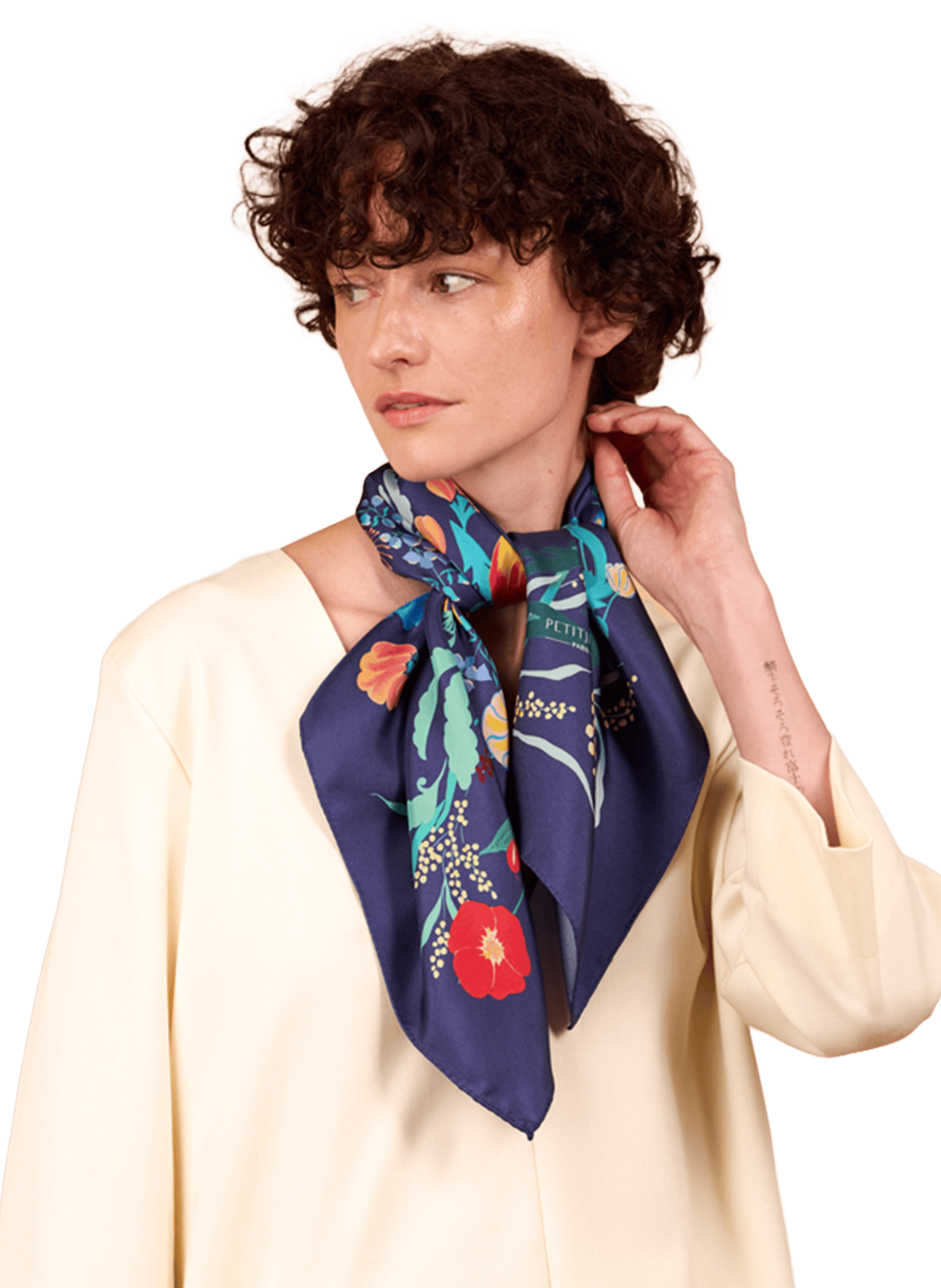 Bois Enchanté - Carré 75 imprimé en soie PETITJEAN PARIS Multicolore