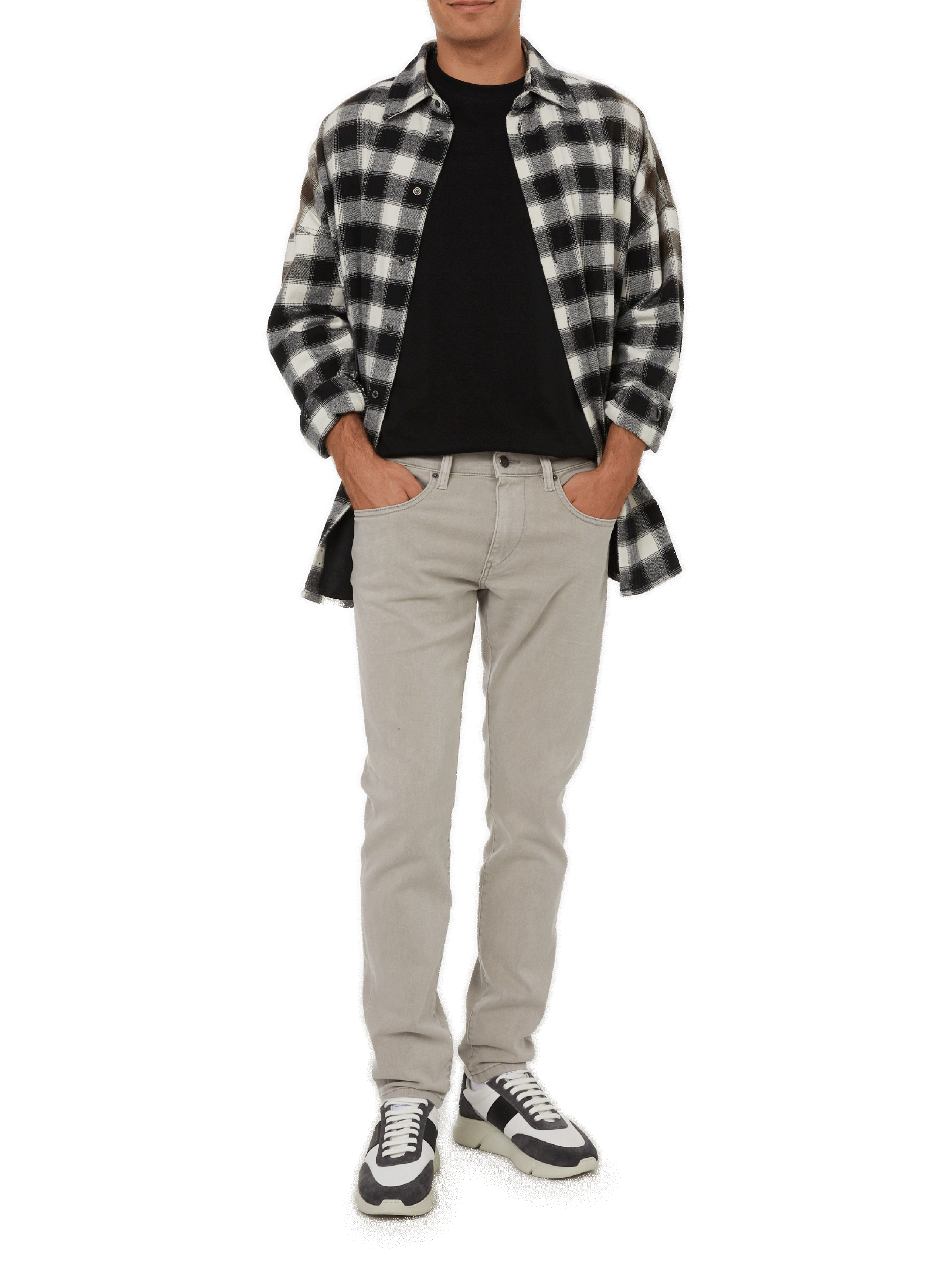 Jean slim en coton  DIESEL Grey