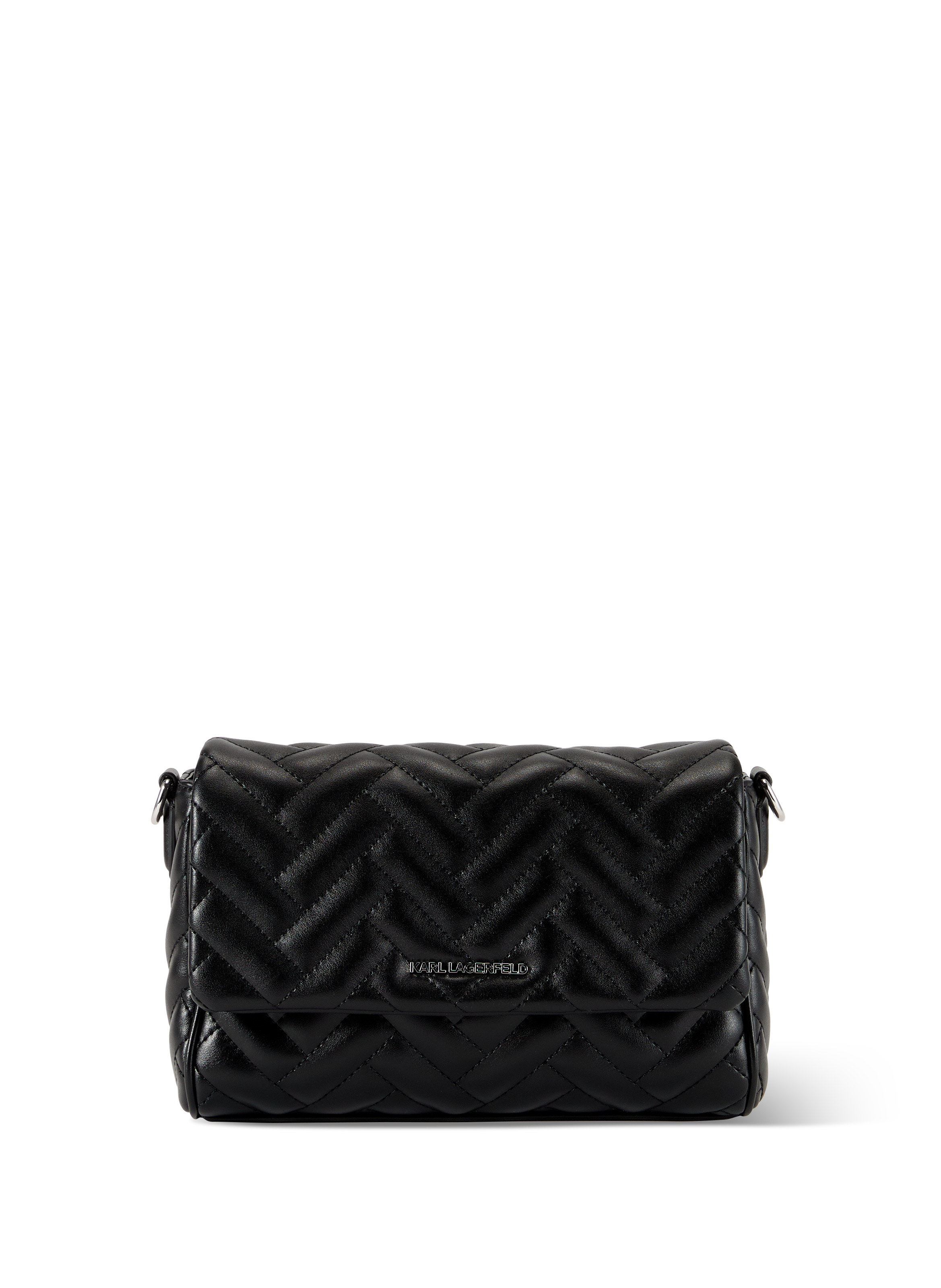 Quilted shoulder bag KARL LAGERFELD Black