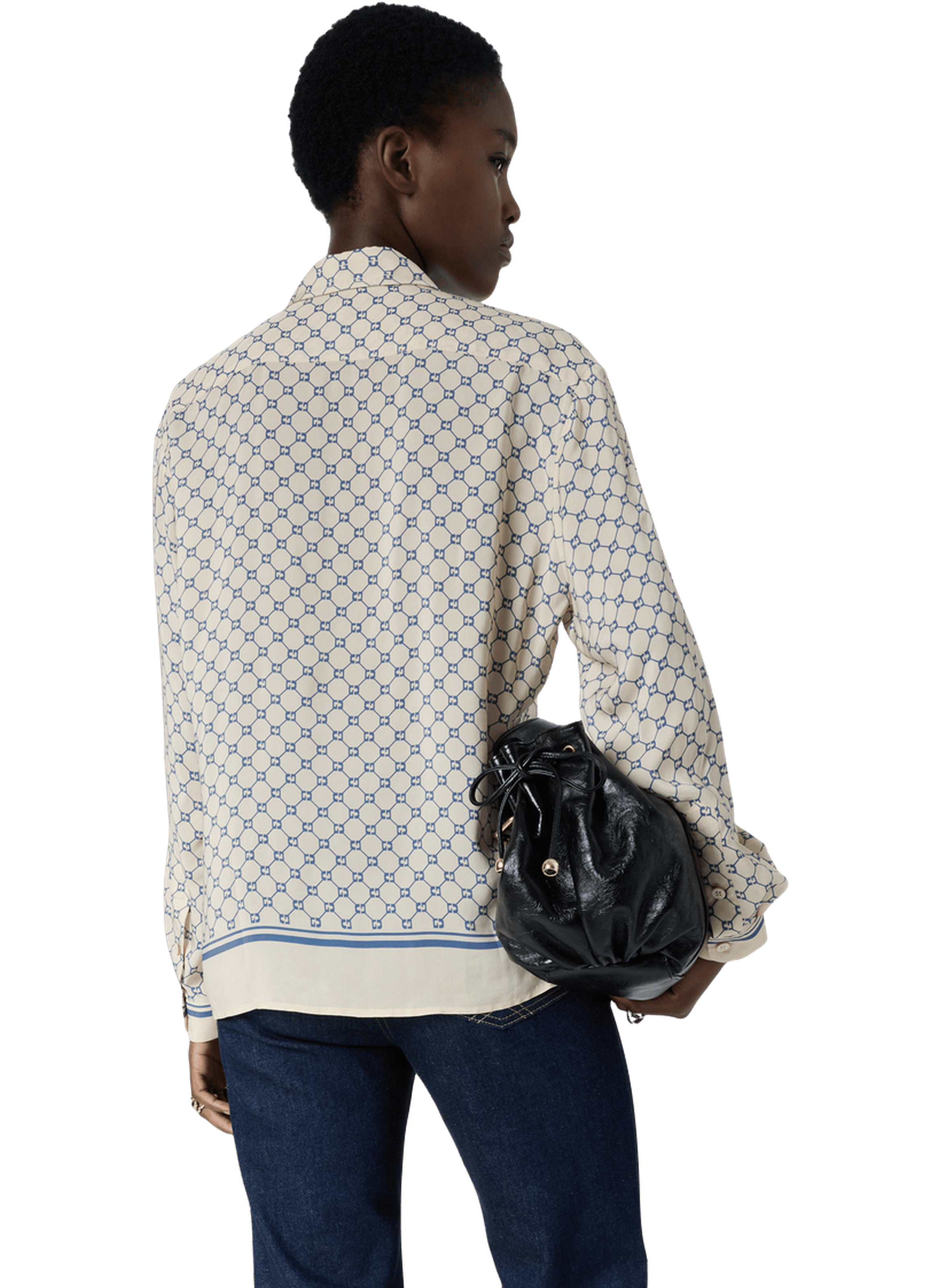 Chemise fluide à monogramme - clariane GERARD DAREL Bleu