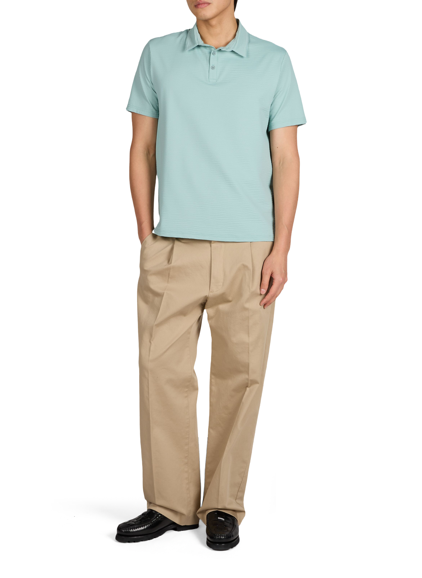 Short-sleeved classic collar shirt 1789 CALA Green