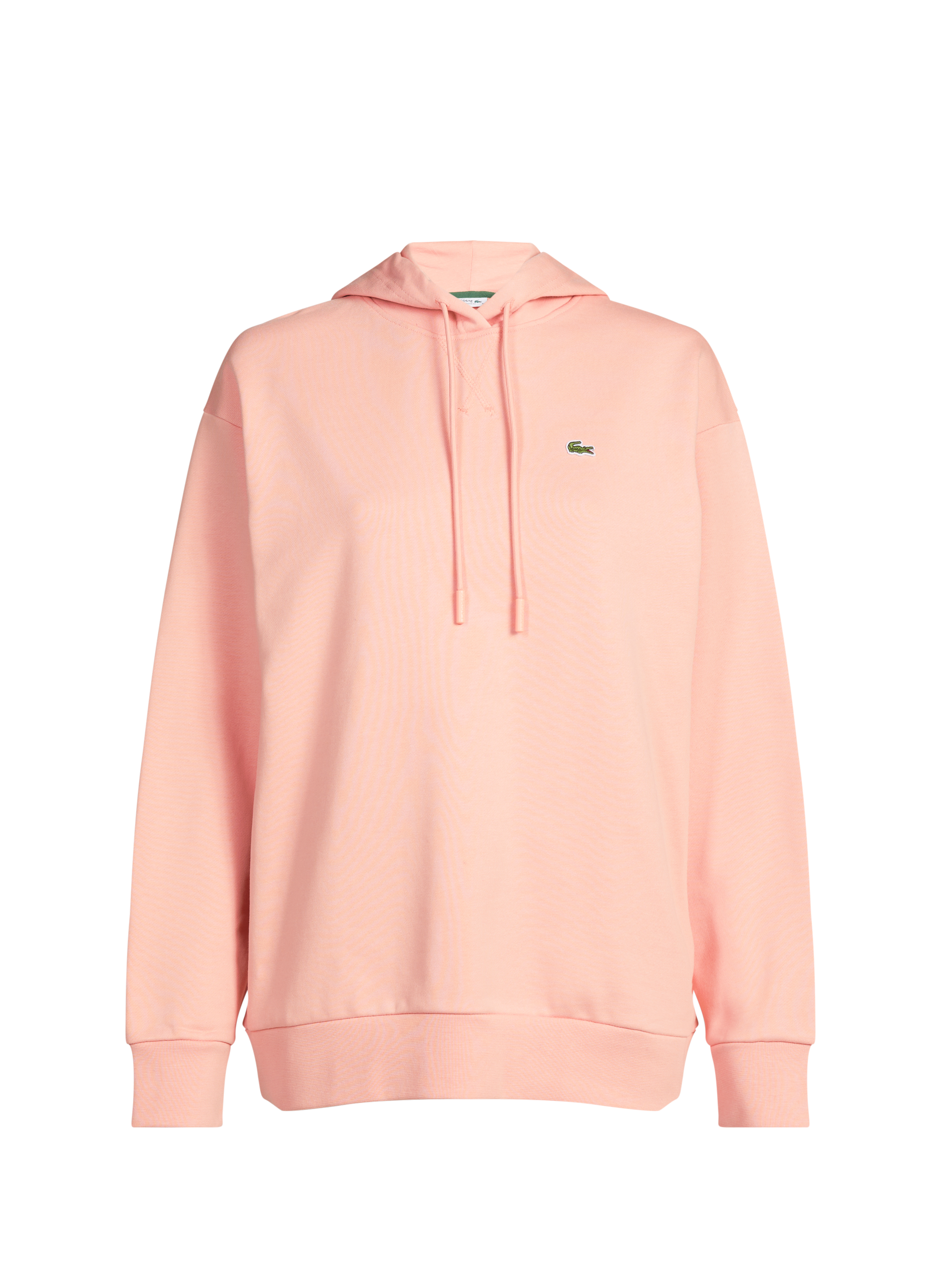 Cotton hoodie LACOSTE Pink