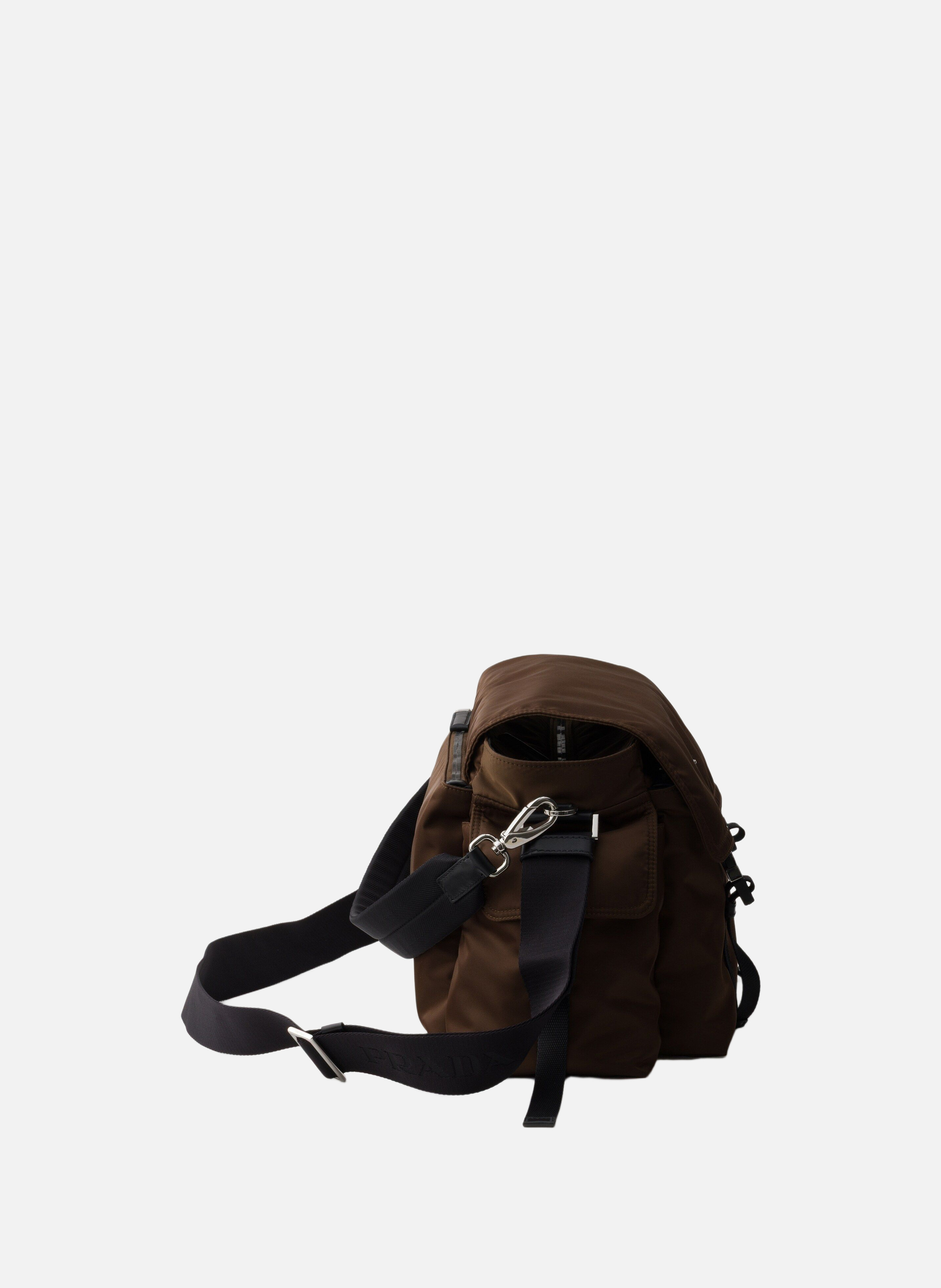 Sac prada explore en re-nylon et cuir PRADA Marron