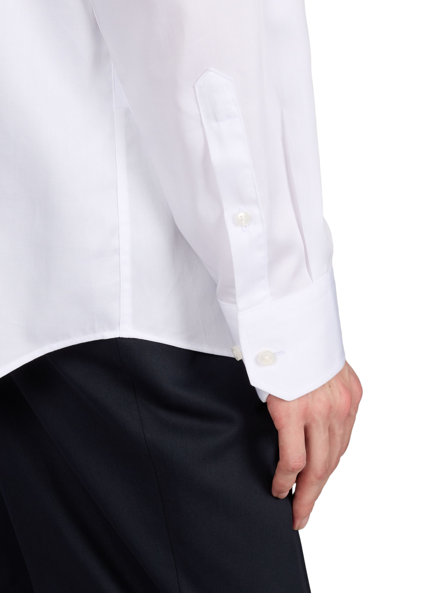 Chemise unie Joe en coton BOSS White