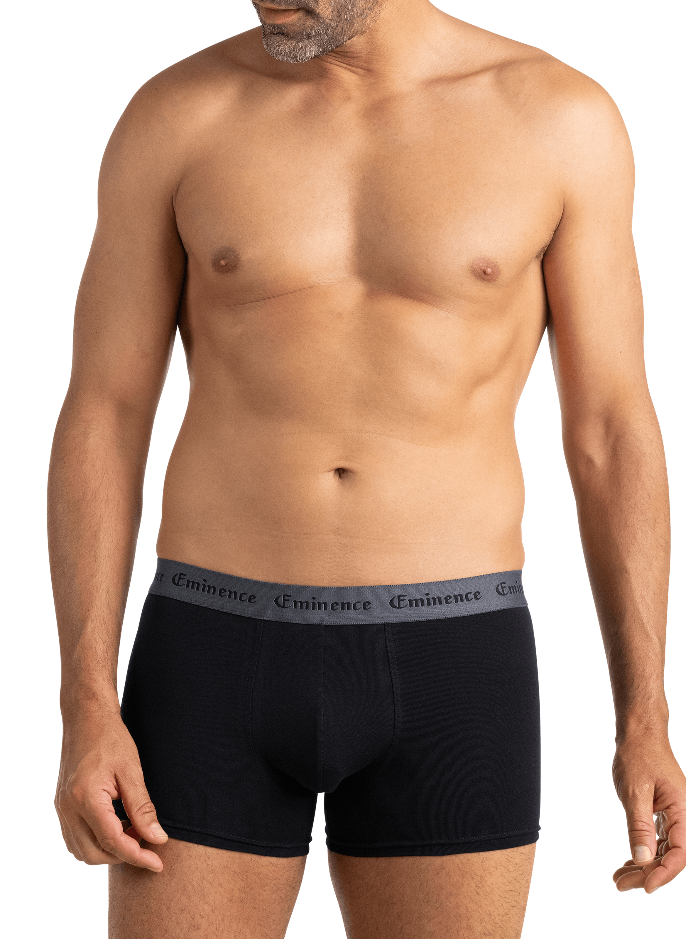 Lot de 3 boxers unis en coton mélangé EMINENCE Noir