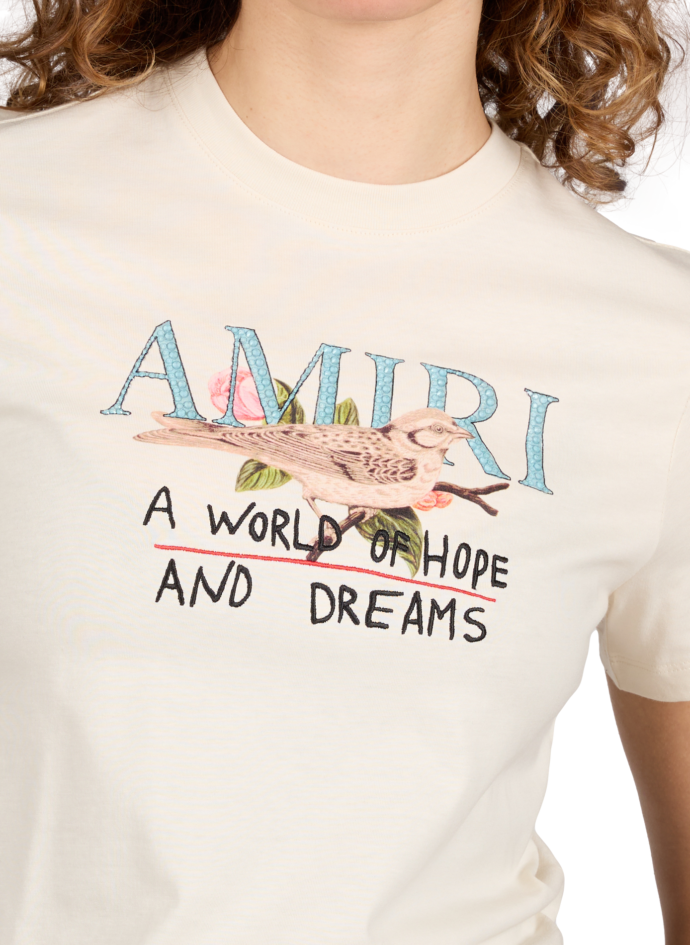 T-shirt with cotton print AMIRI White