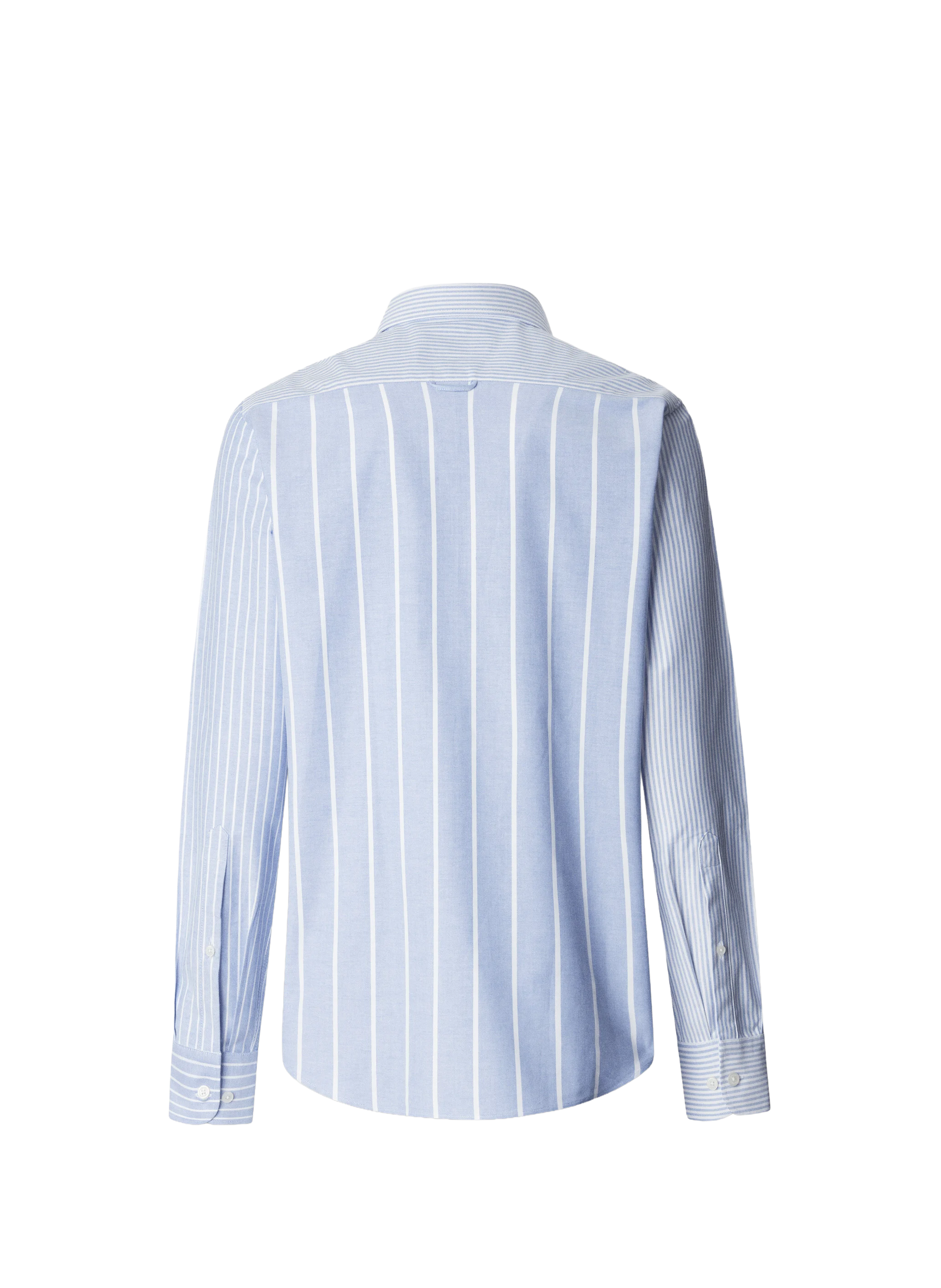 Patchwork straight cotton shirt HACKETT Blue