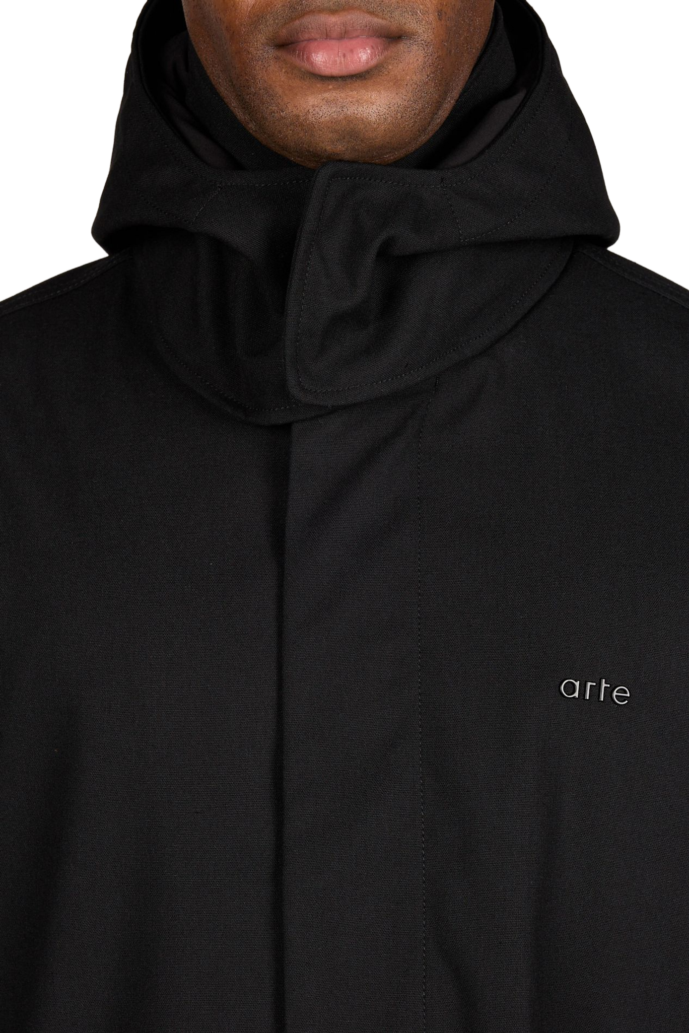 Parka à capuche unie ARTE ANTWERP Noir
