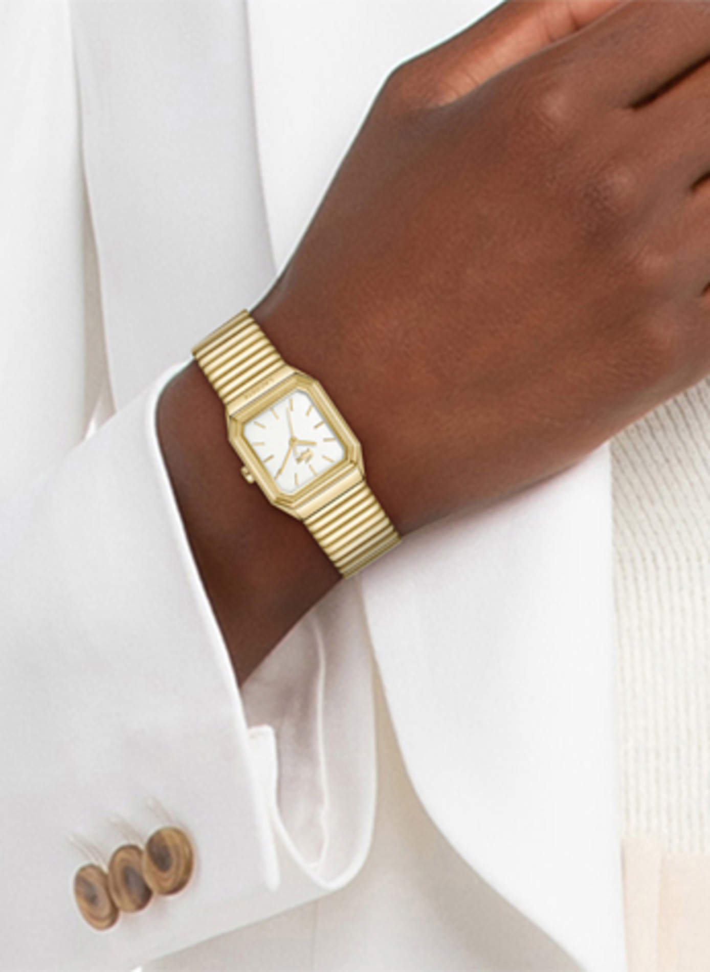 Montre quartz René en acier inoxydable LACOSTE MONTRES Blanc