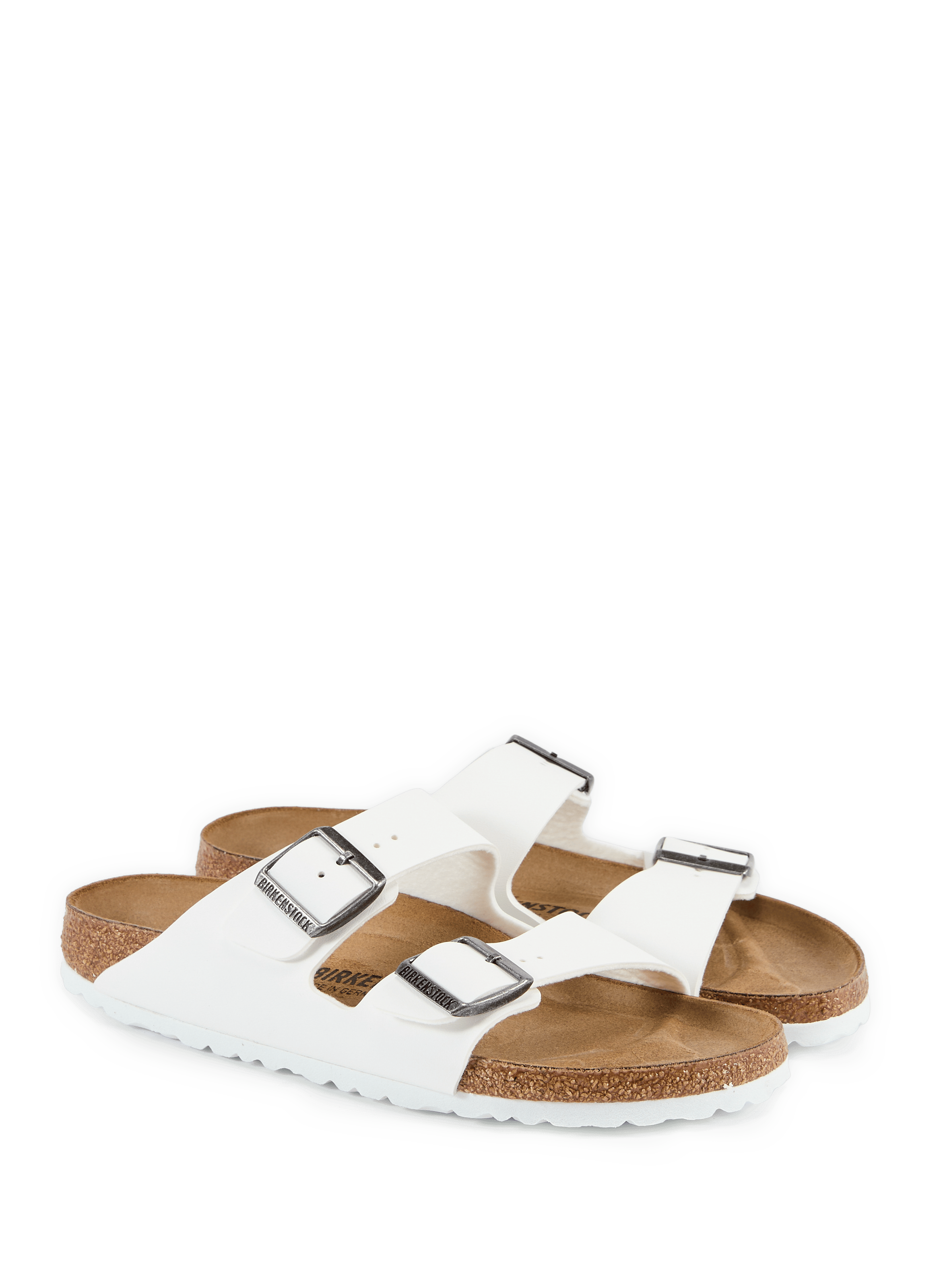 Platte sandalen Arizona Birko-Flor BIRKENSTOCK Wit