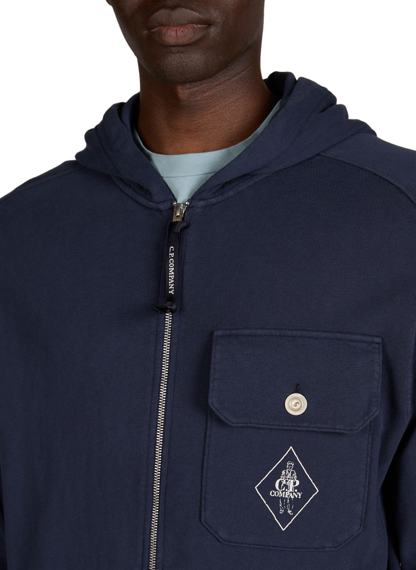 Hooded cotton sweatshirt CP COMPANY Blue