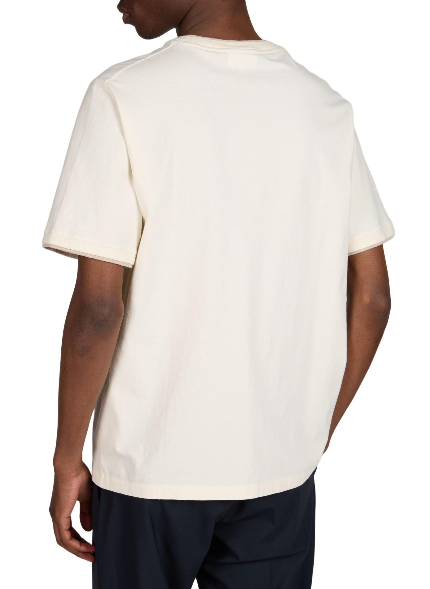 Straight T-shirt with embroidered logo in cotton MAISON KITSUNÉ Beige