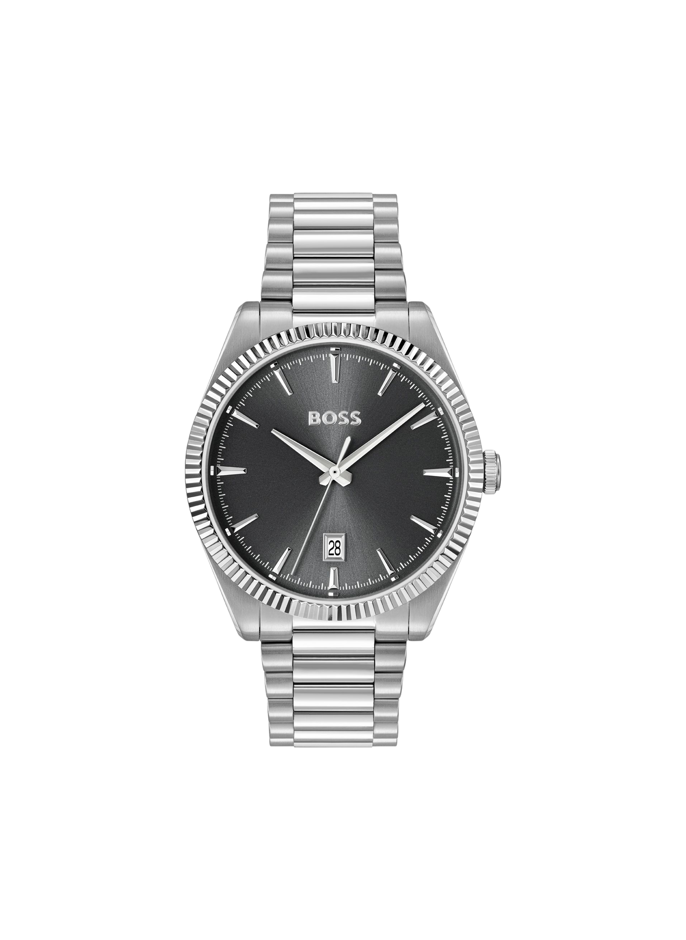 Monte quartz Cheswick en acier inoxydable BOSS MONTRES Gris