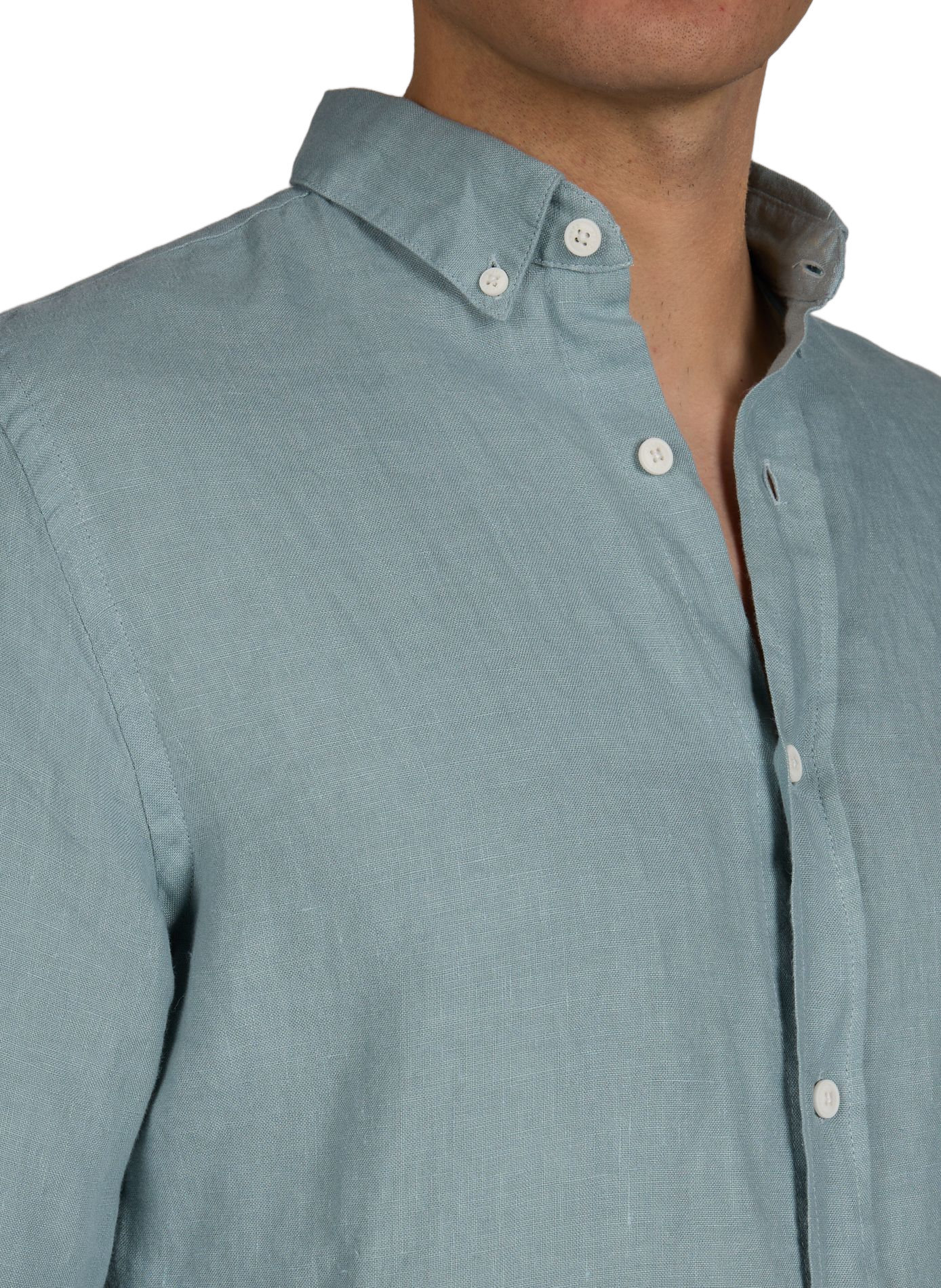 Chemise droite unie en lin APNEE SWIMWEAR Bleu