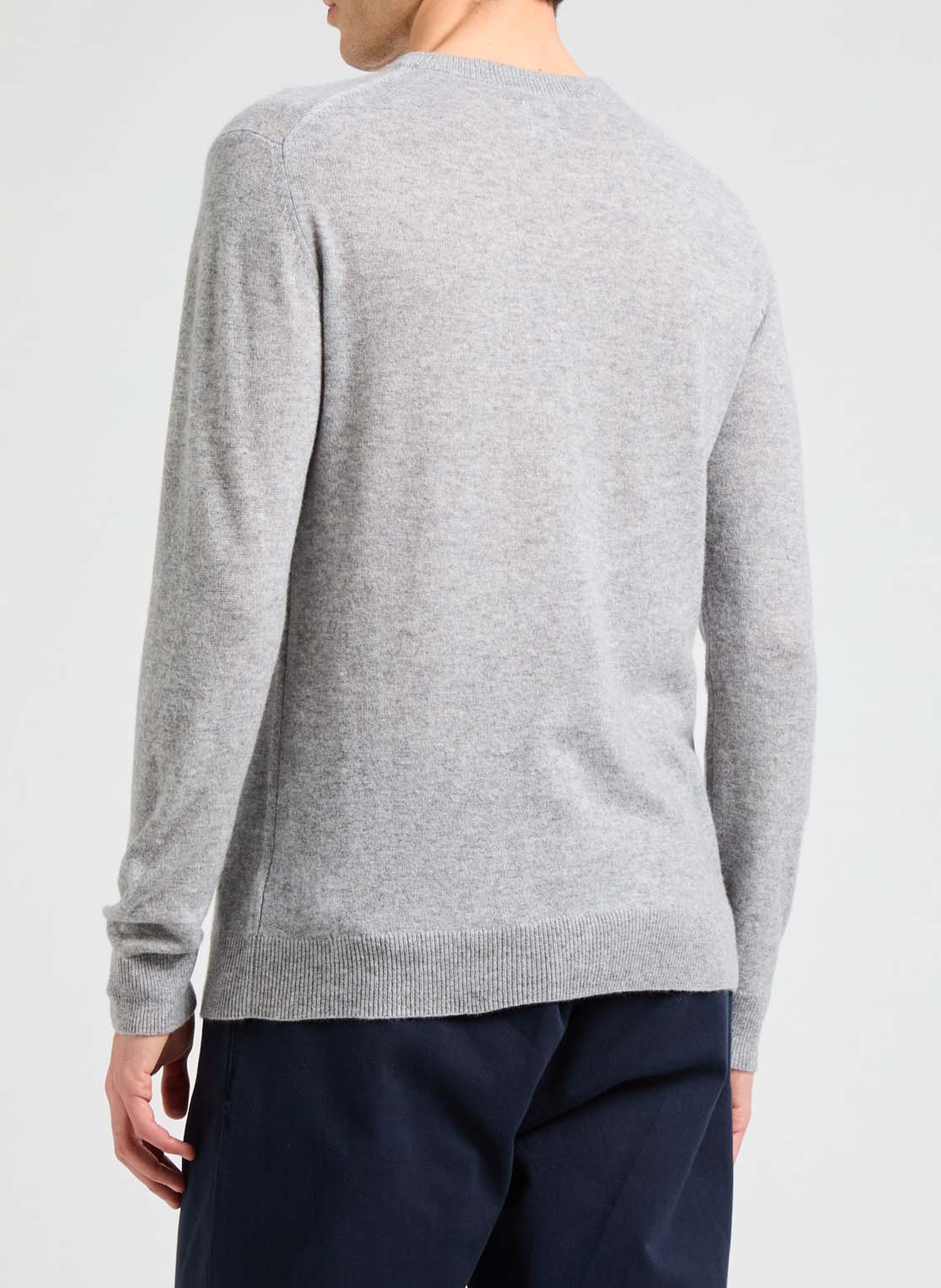 Pull col rond en cachemire AU PRINTEMPS PARIS Argent