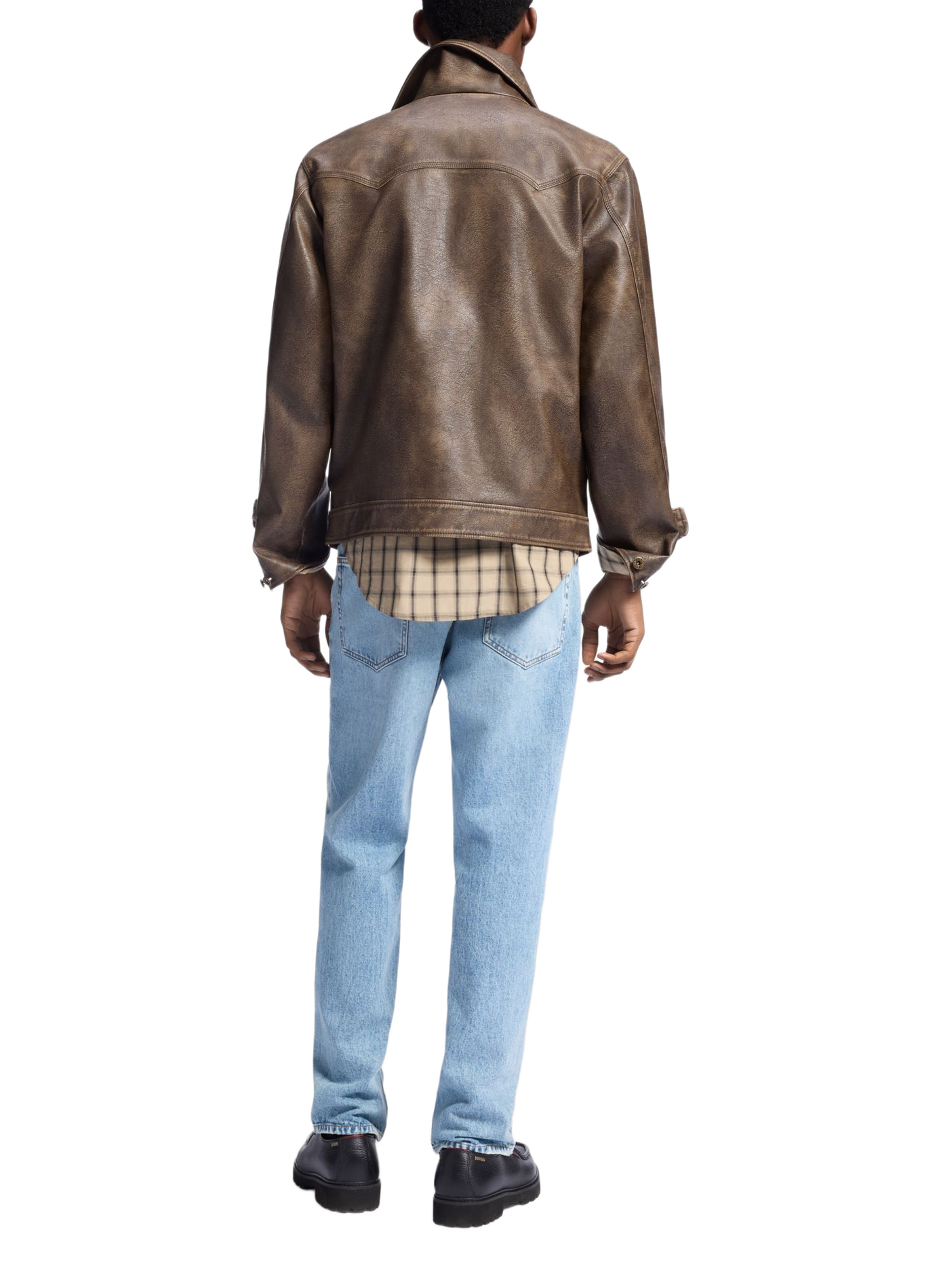 Blouson col classique HUGO BLUE Marron