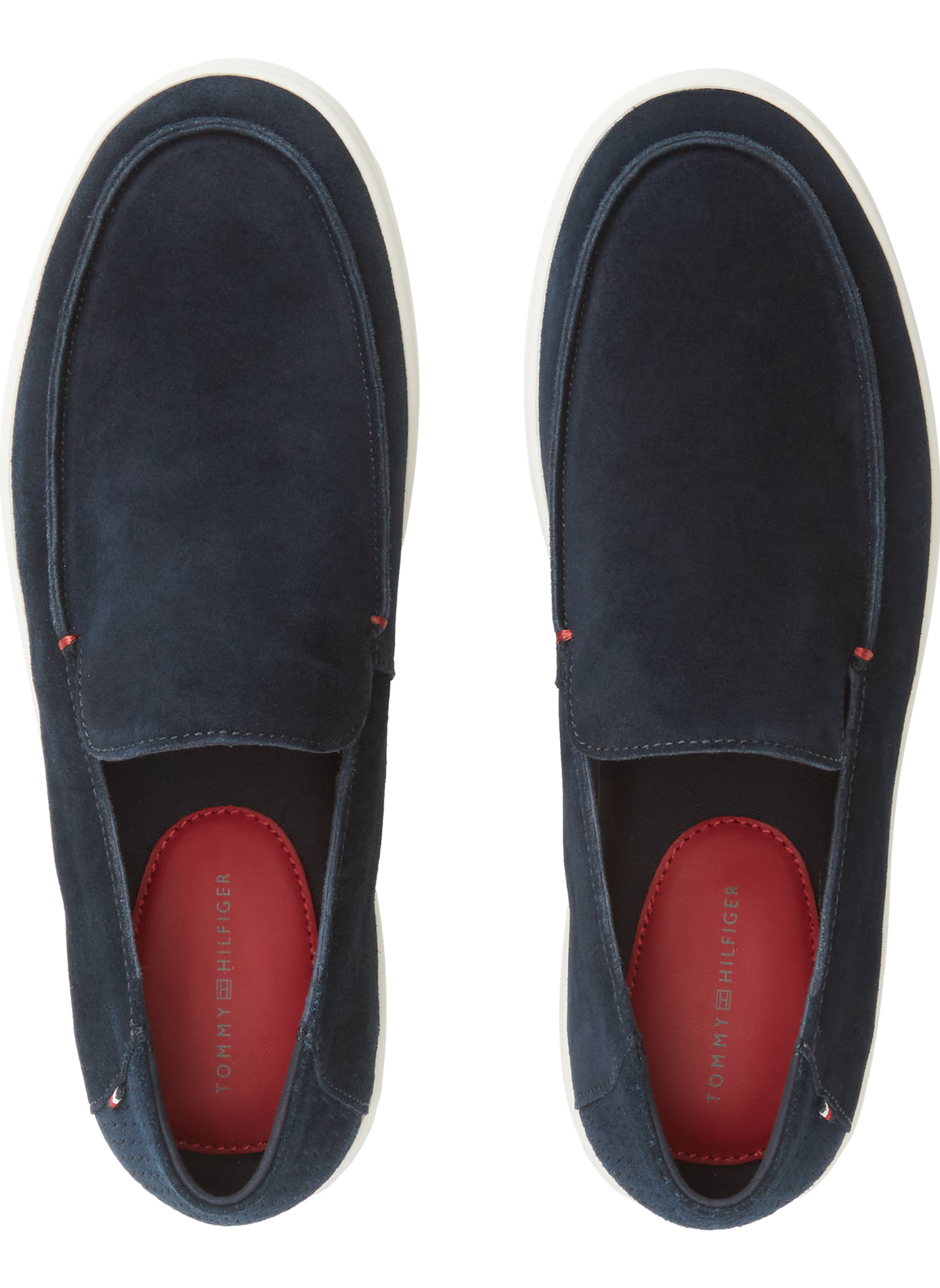 Leather loafers with ventilation TOMMY HILFIGER Blue
