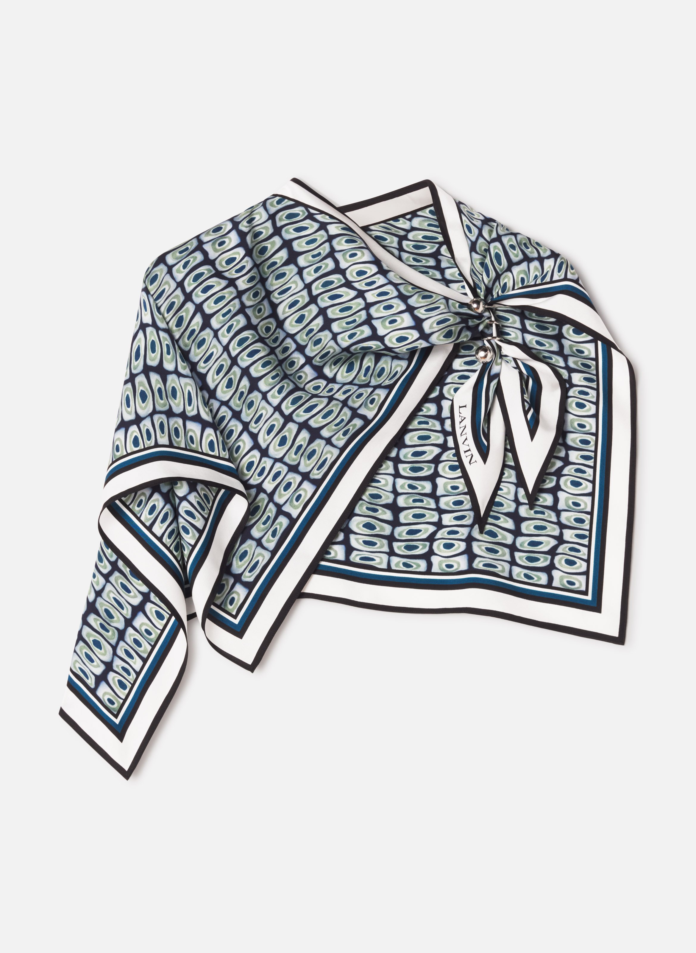Foulard bijou en soie murano LANVIN Noir