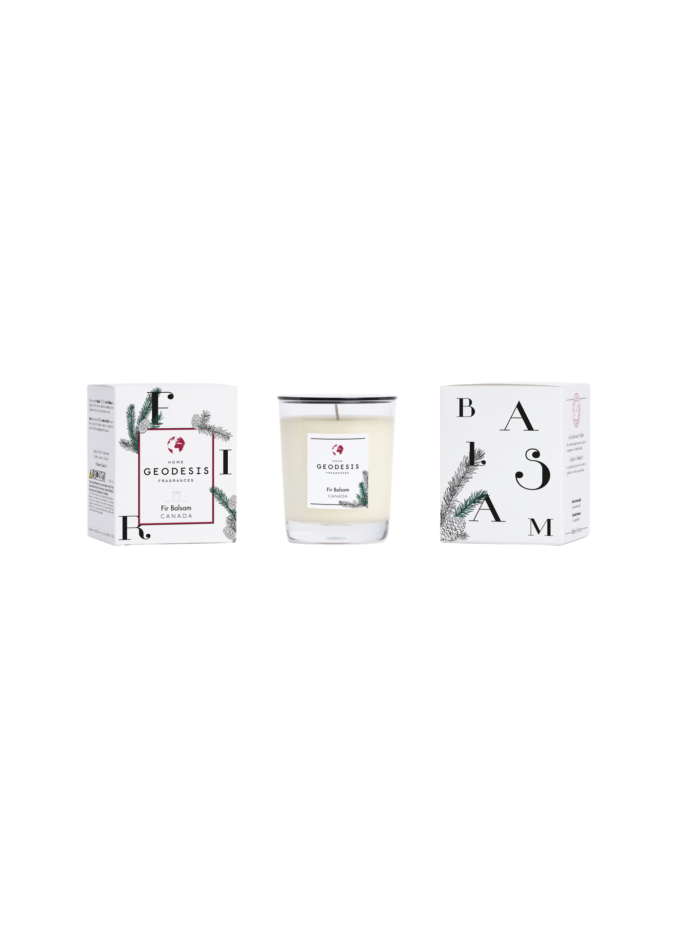 Bougie parfumée 180g Fir Balsam GEODESIS Transparent