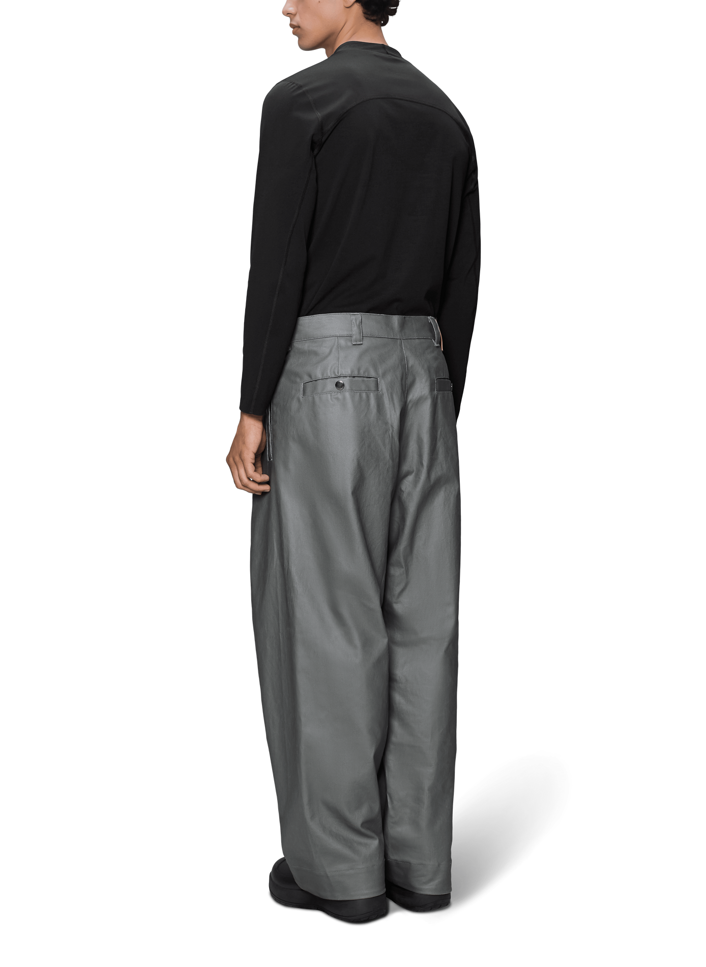 Pantalon large RAINS Noir