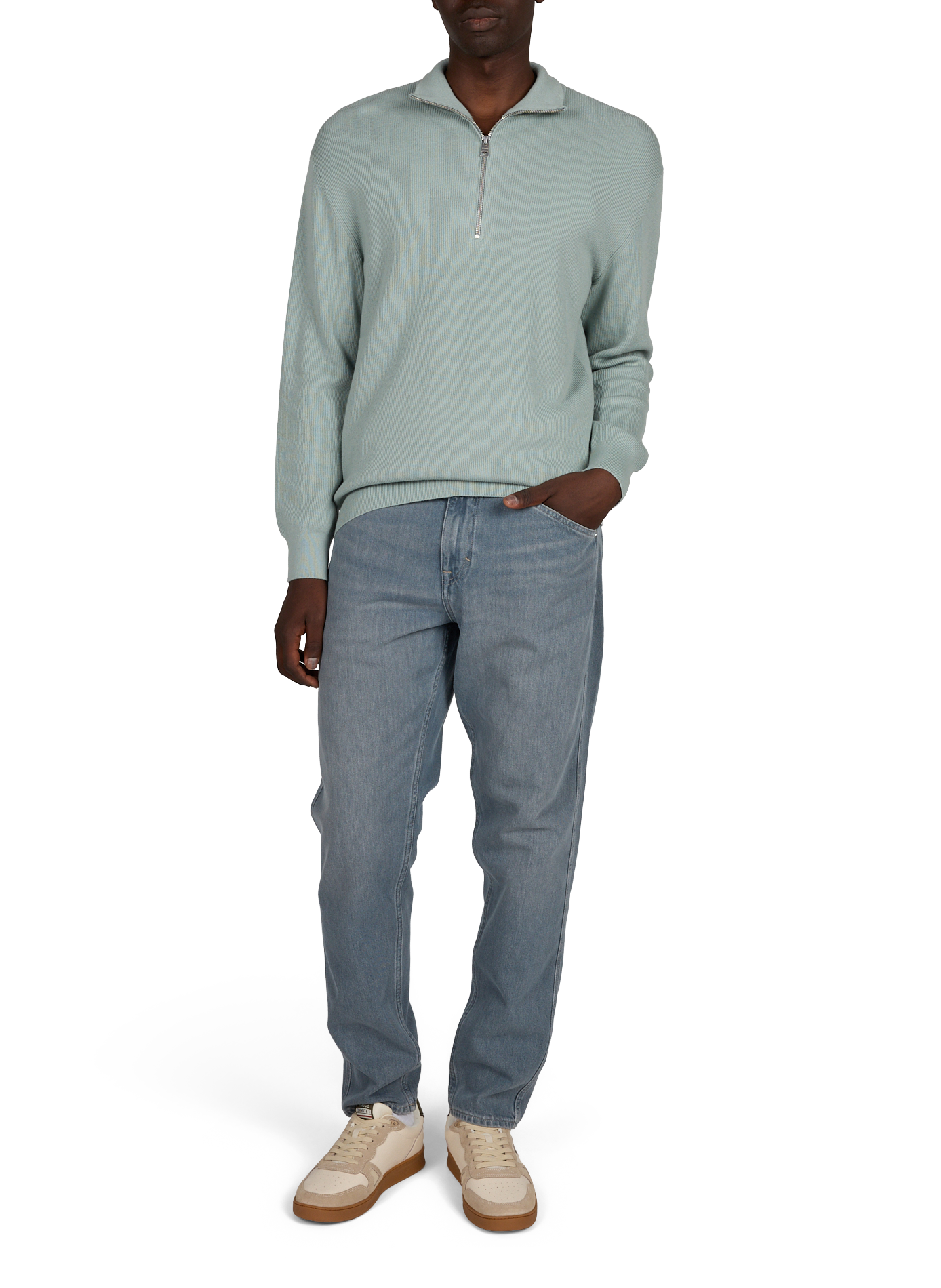 X-Lent Tapered Straight Leg Cotton Jeans CLOSED Grey