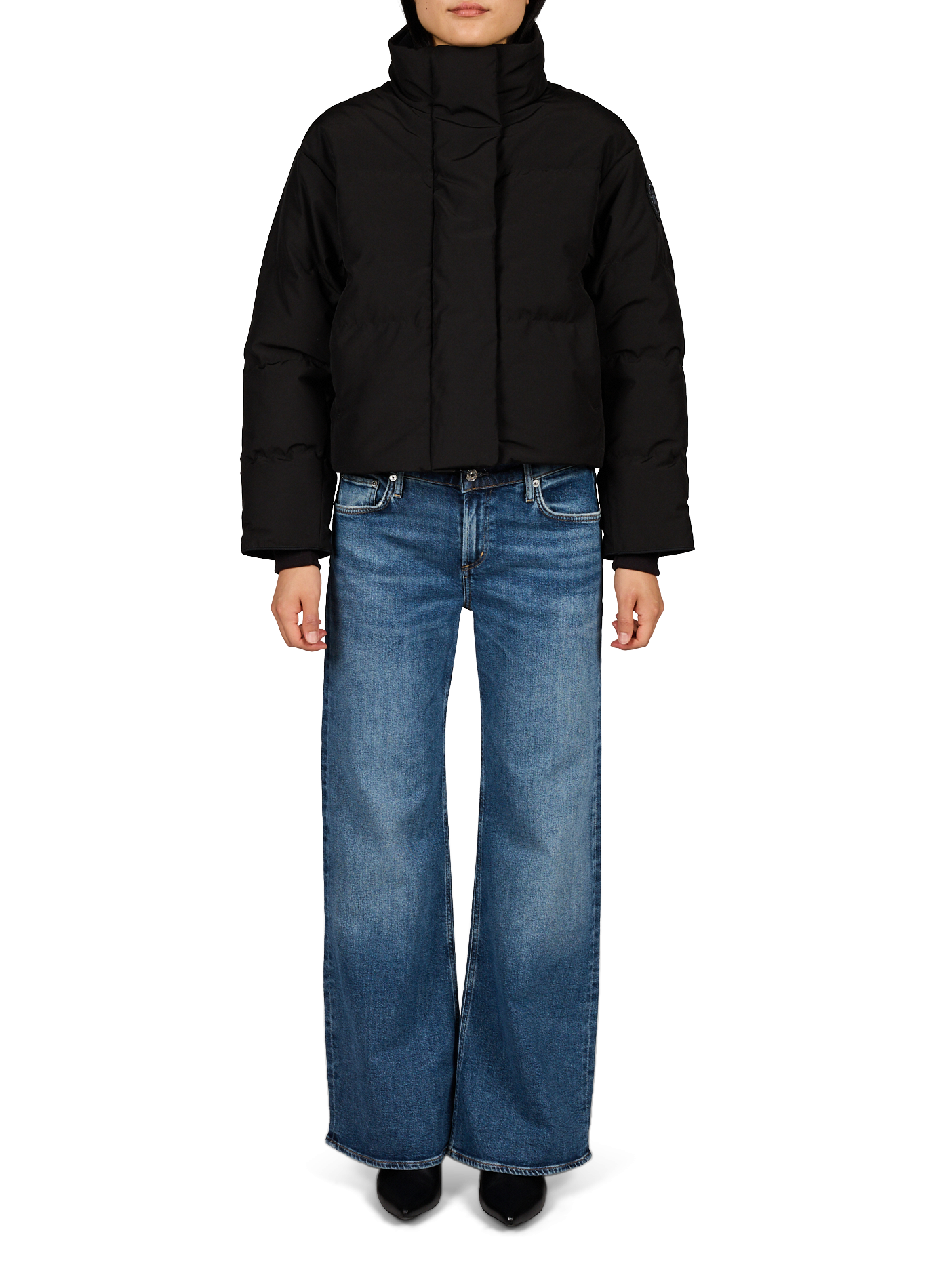 Kurze Daunenjacke Granview mit Kapuzenkragen CANADA GOOSE Schwarz