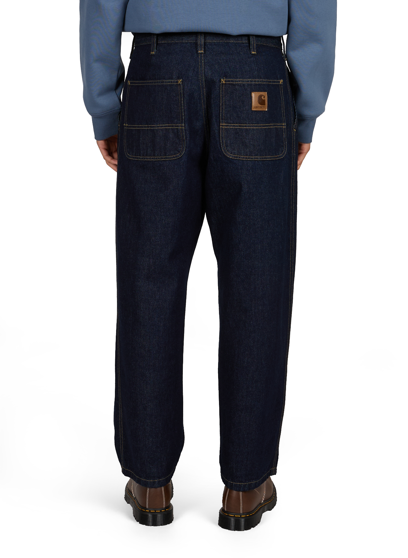 Pantalon large à plis Jace Pant en coton CARHARTT WIP Bleu