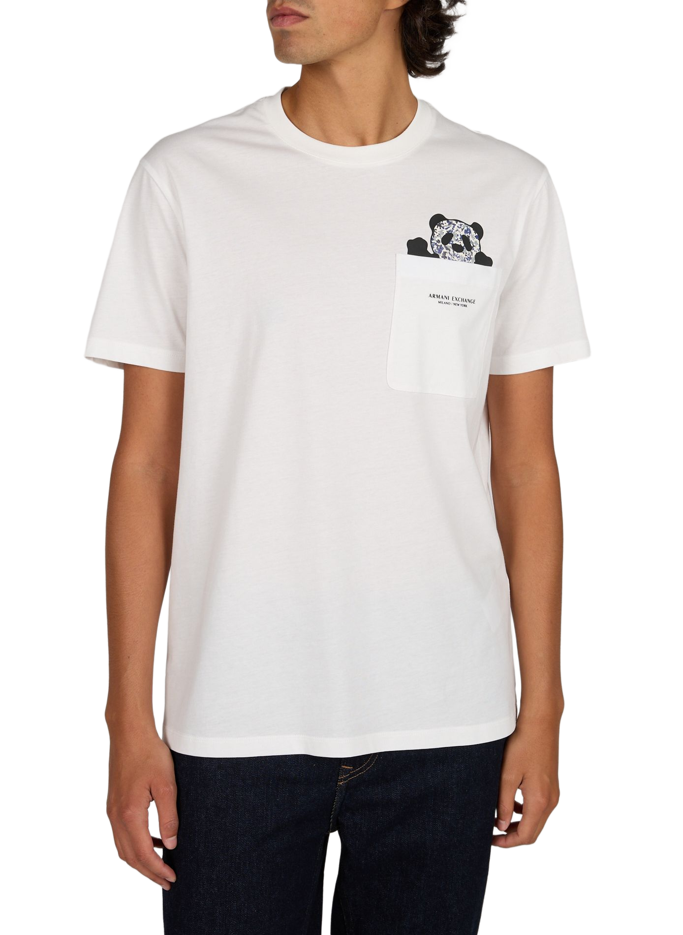 Straight logo cotton t-shirt ARMANI EXCHANGE