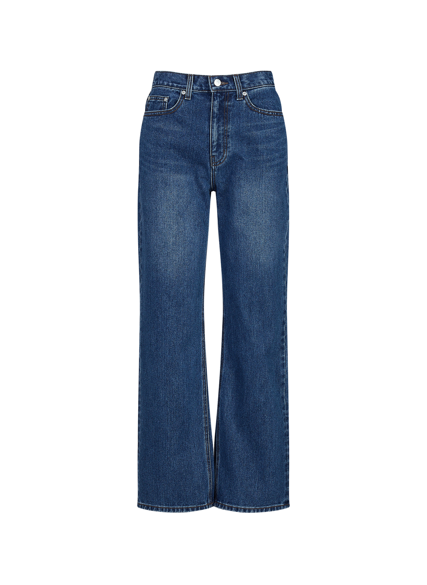 Weite Baumwolljeans DUNST Blau