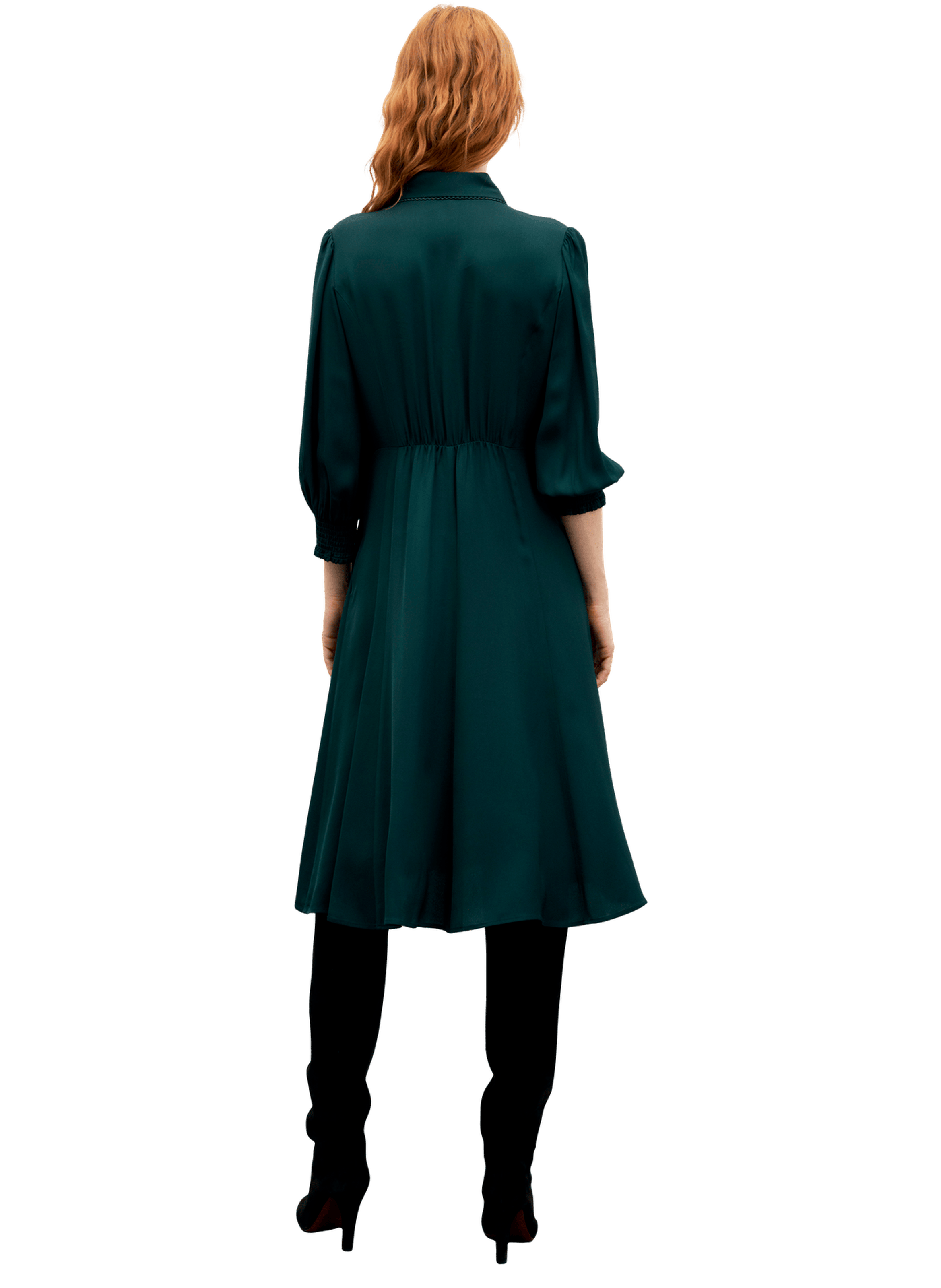 Robe cintrée à boutons en strass - ciel GERARD DAREL Vert