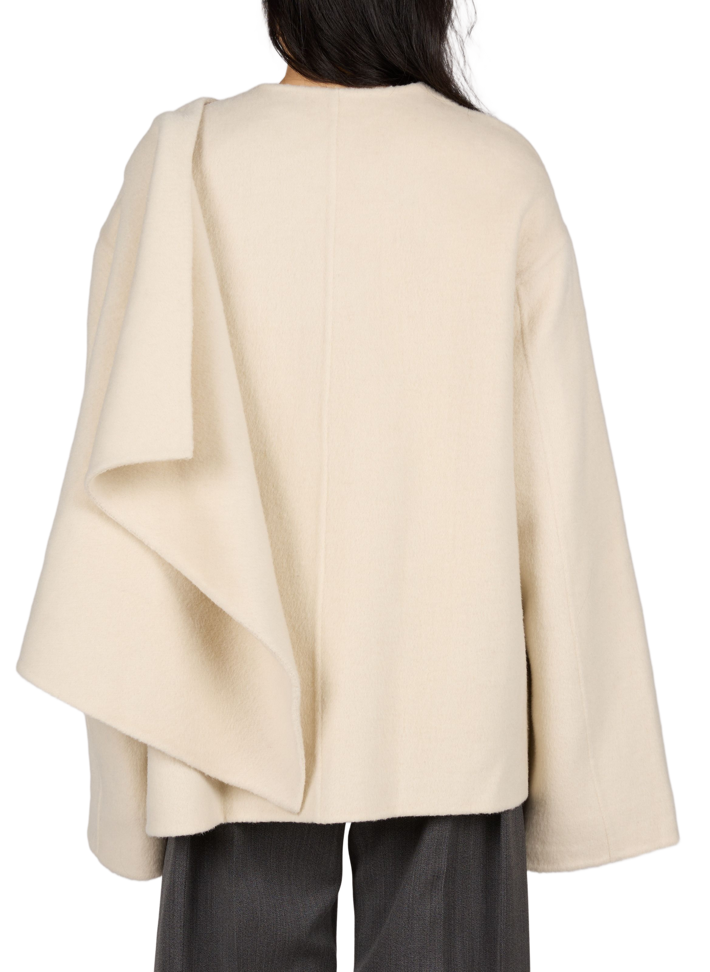 Short Astra coat in wool, alpaca and silk VIKTORIA CHAN Beige